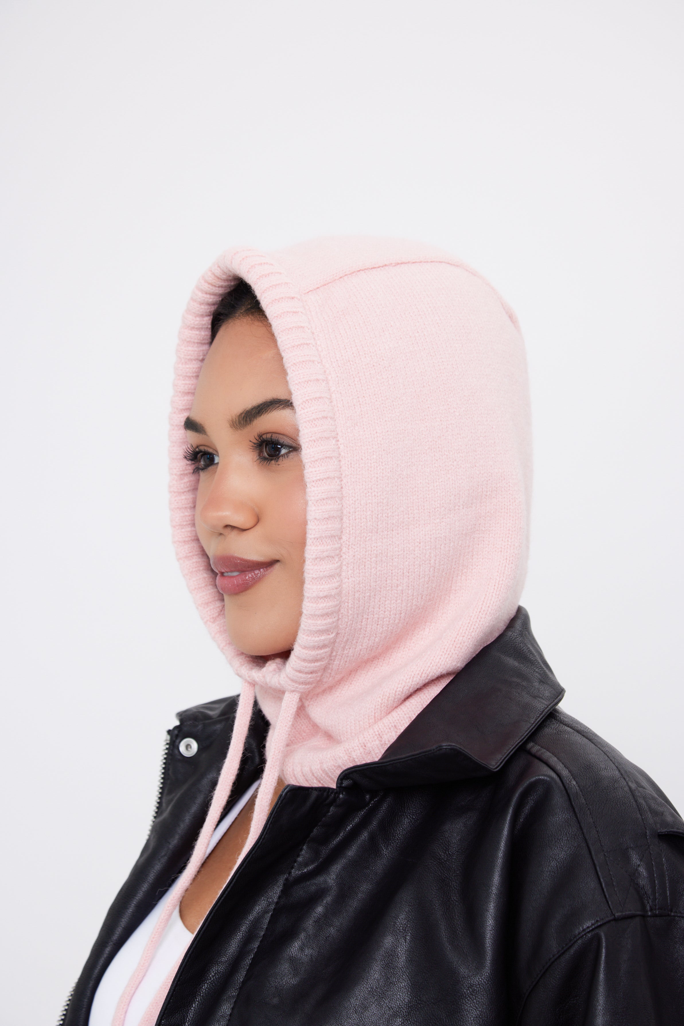 My Accessories London Drawstring Balaclava in Pink | My Accessories London Drawstring Balaclava | pink balaclava | womens balaclava | balaclava for women | accessories for women | winter balaclava | girls balaclava | balaclava for girls