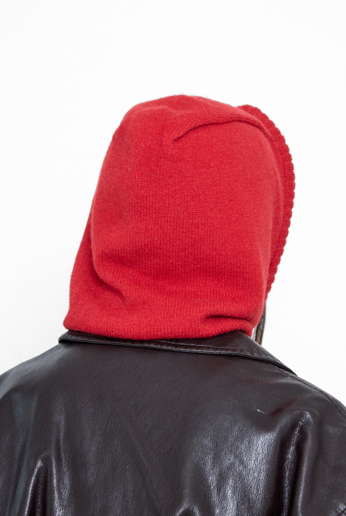 Women's Balaclava Fine knit in Red