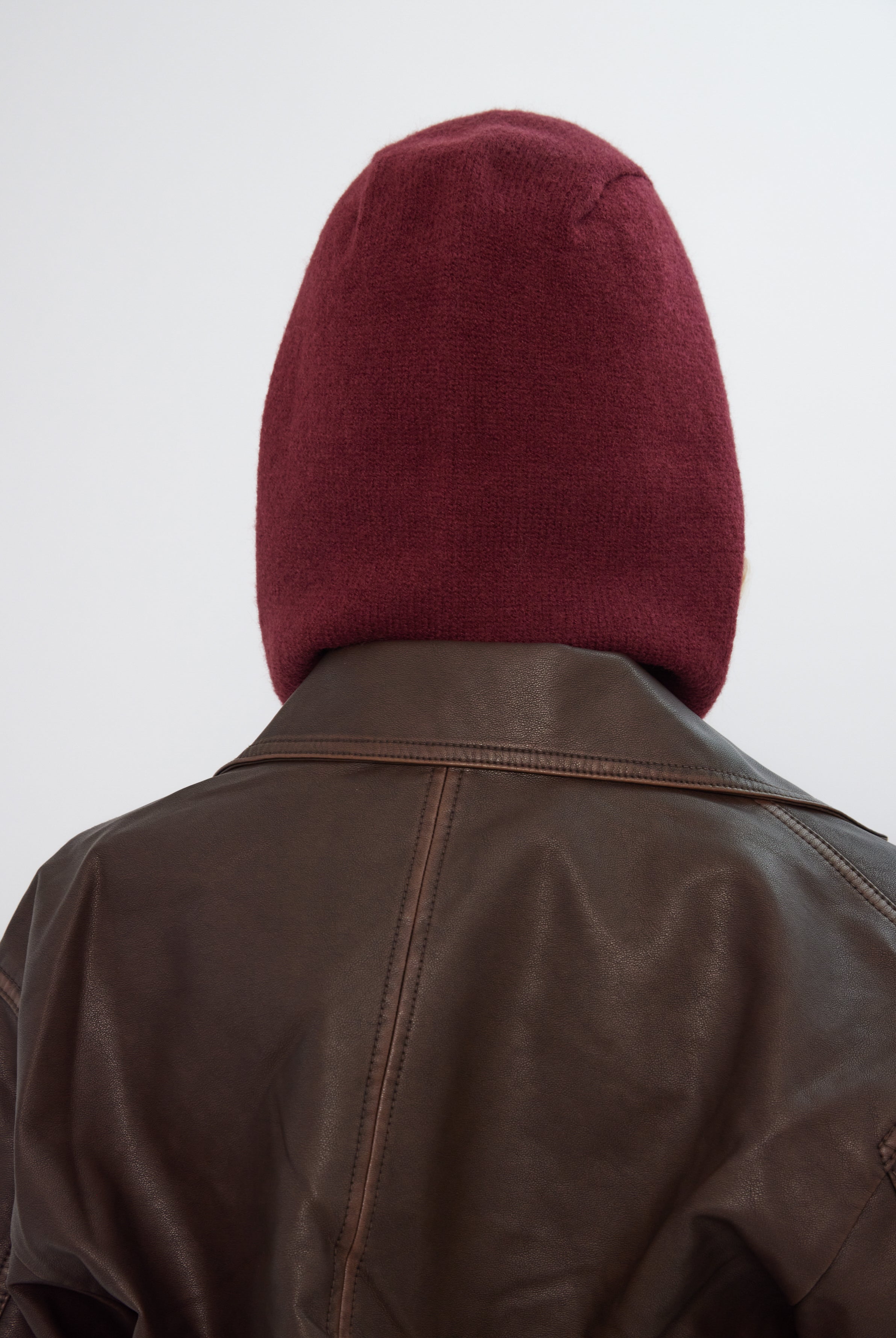 Women’s Drawstring Balaclava in Burgundy