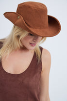 Women’s Corduroy Cowboy Hat in Burnt Orange