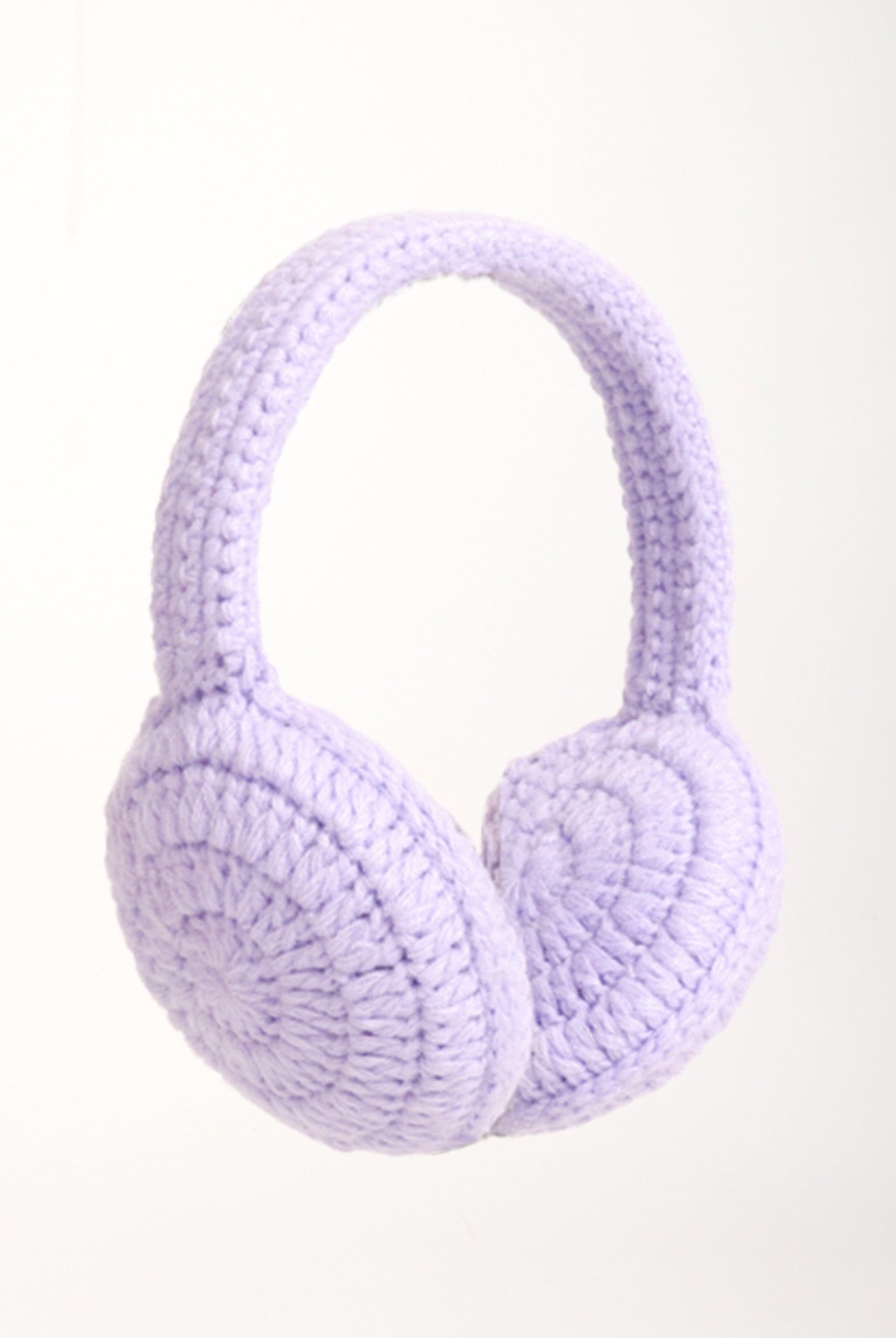 Woman's Crochet Earmuffs in Lilac