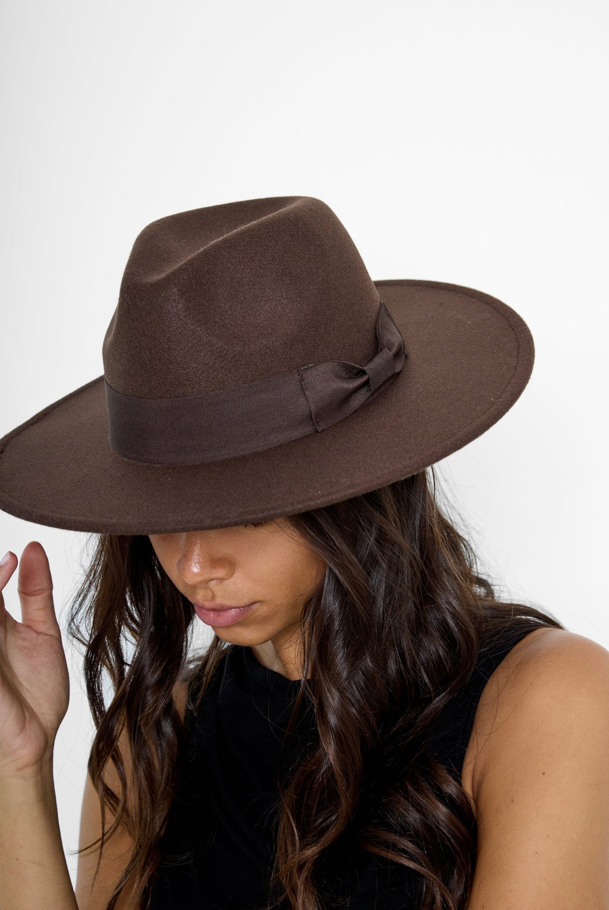 Women's Fedora in Chocolate Brown