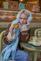 Woman's Fluffy Faux-Fur Earmuffs in Baby Blue