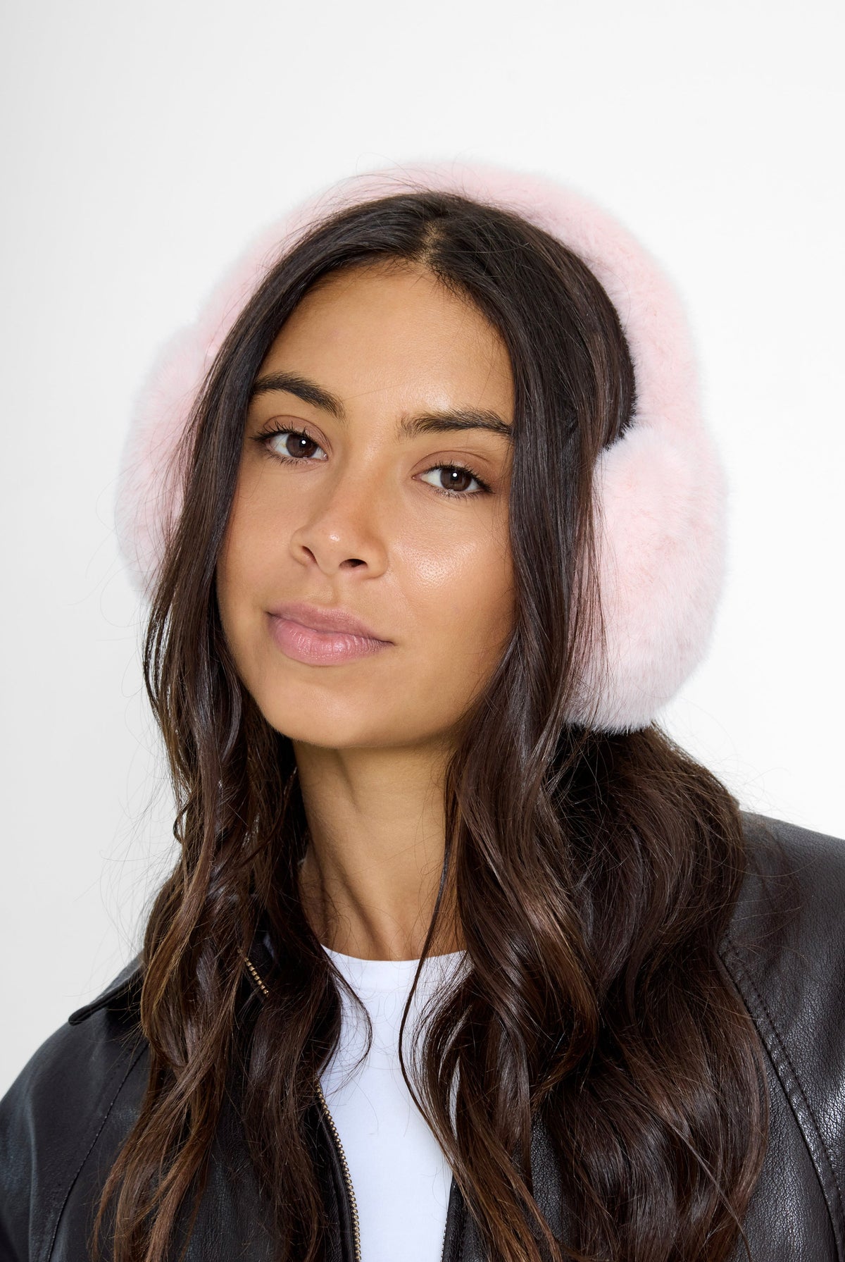 Women's Fur Earmuffs in Pink