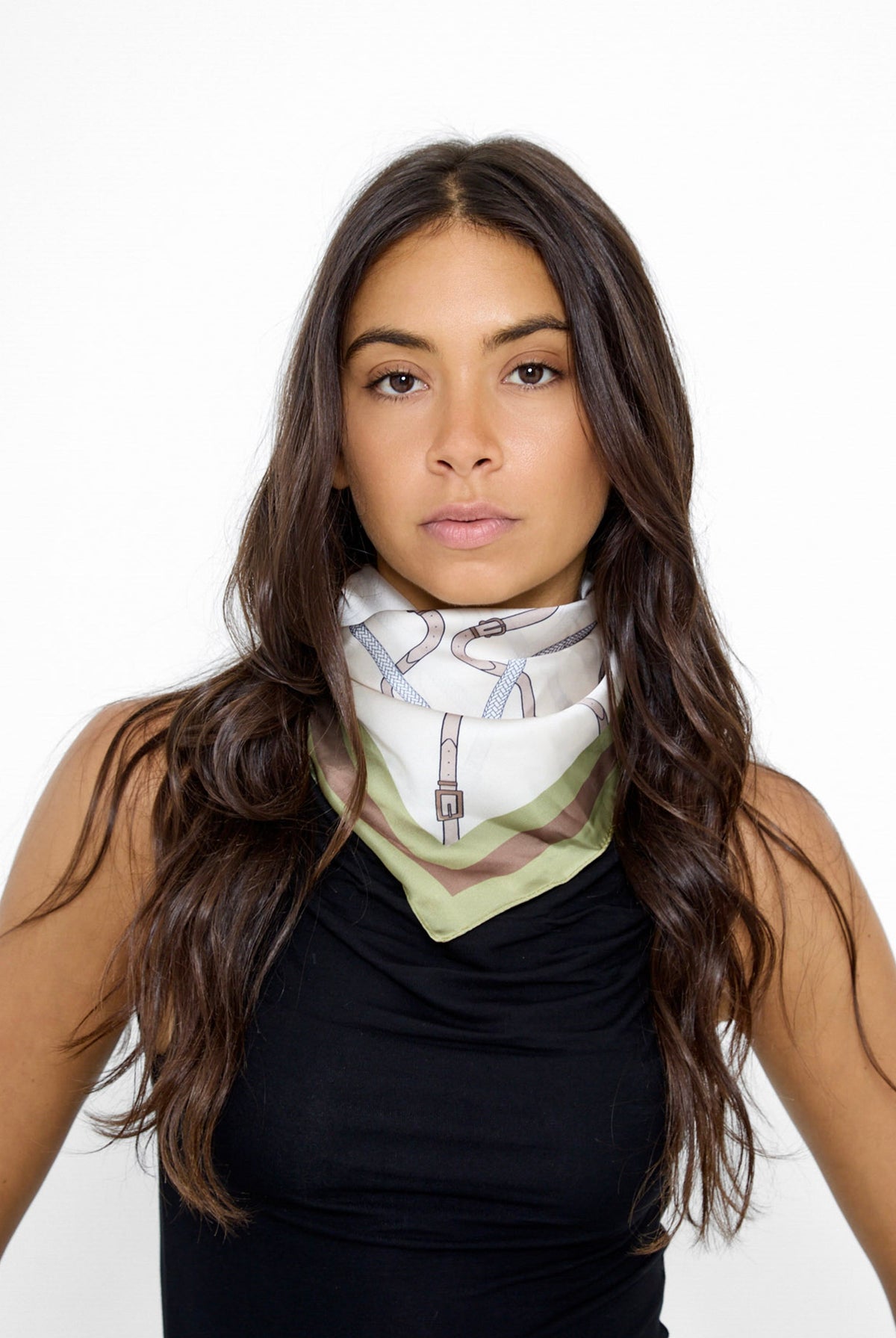 Women's Horse shoe bandana in cream