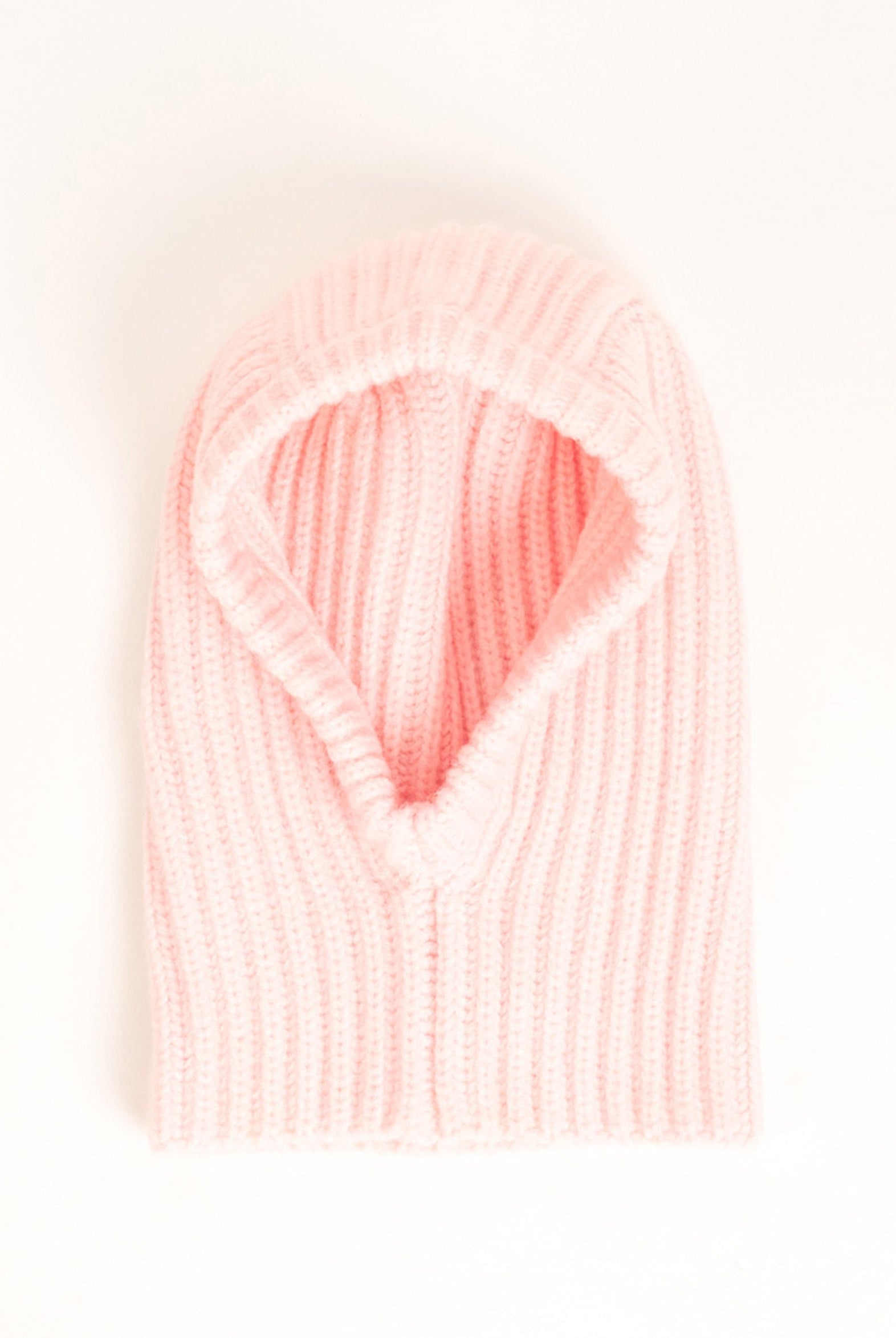 Woman's Knitted Hood Balaclava in Pink