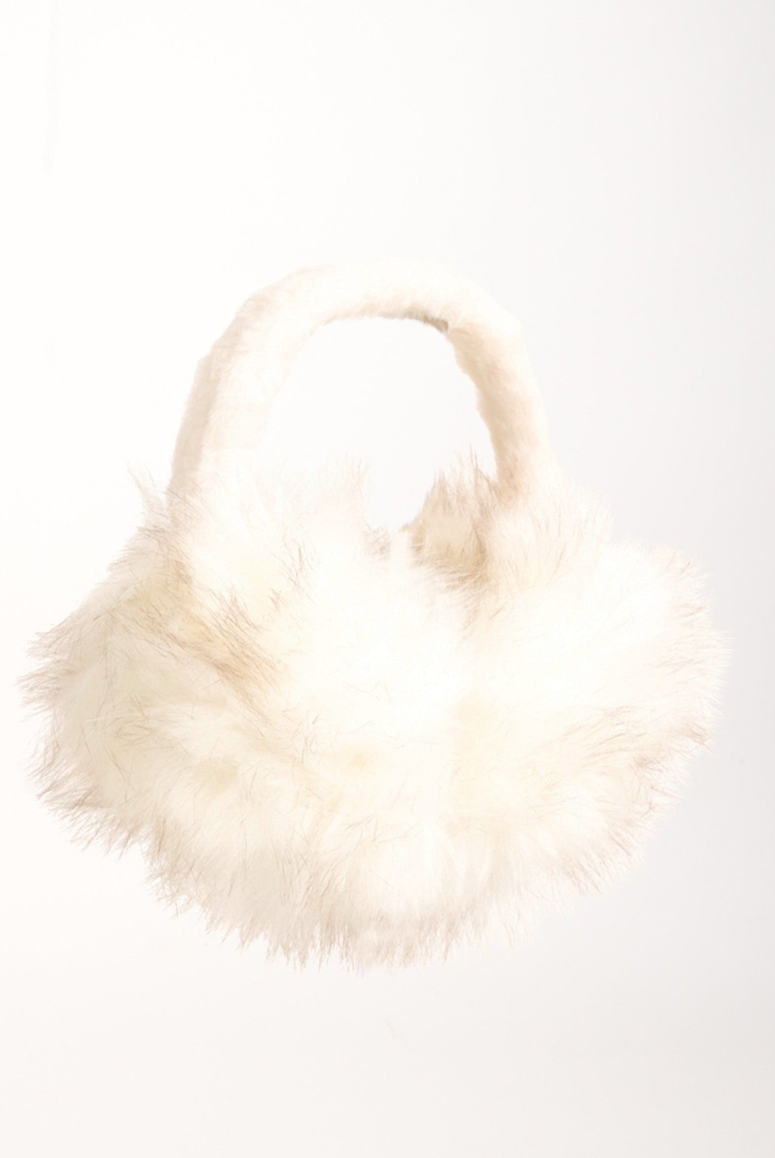 Woman's Long Faux Fur Earmuffs in White