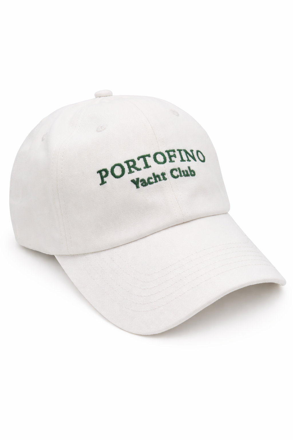 Woman's Portofino Yacht Club Baseball Cap in White and Green