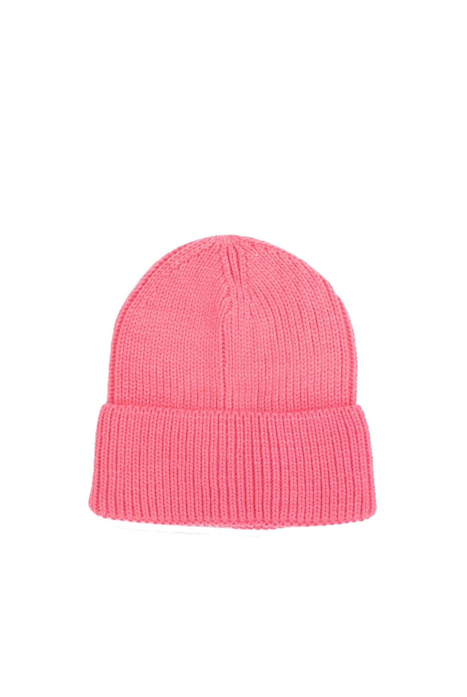 Woman's Ribbed Knitted Beanie in Pink