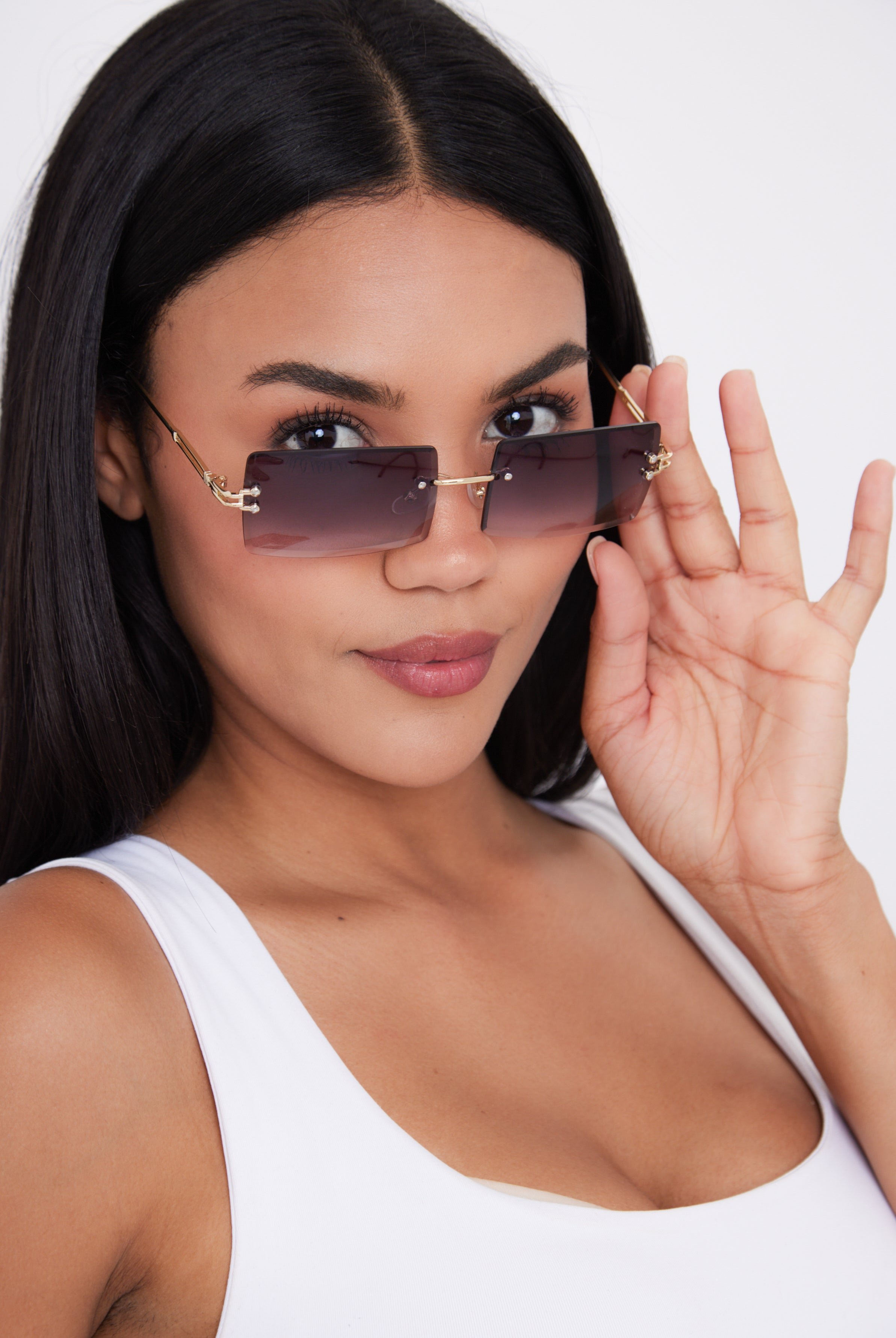 Women’s Black Ombre Festival Rimless Sunglasses