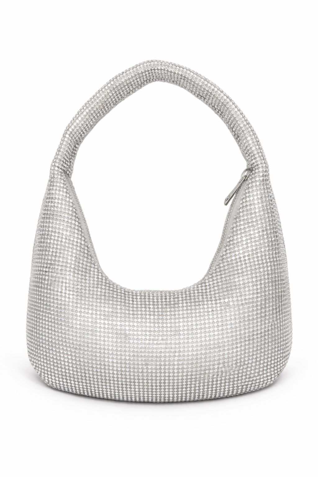 Women's chainmail silver party summer bag