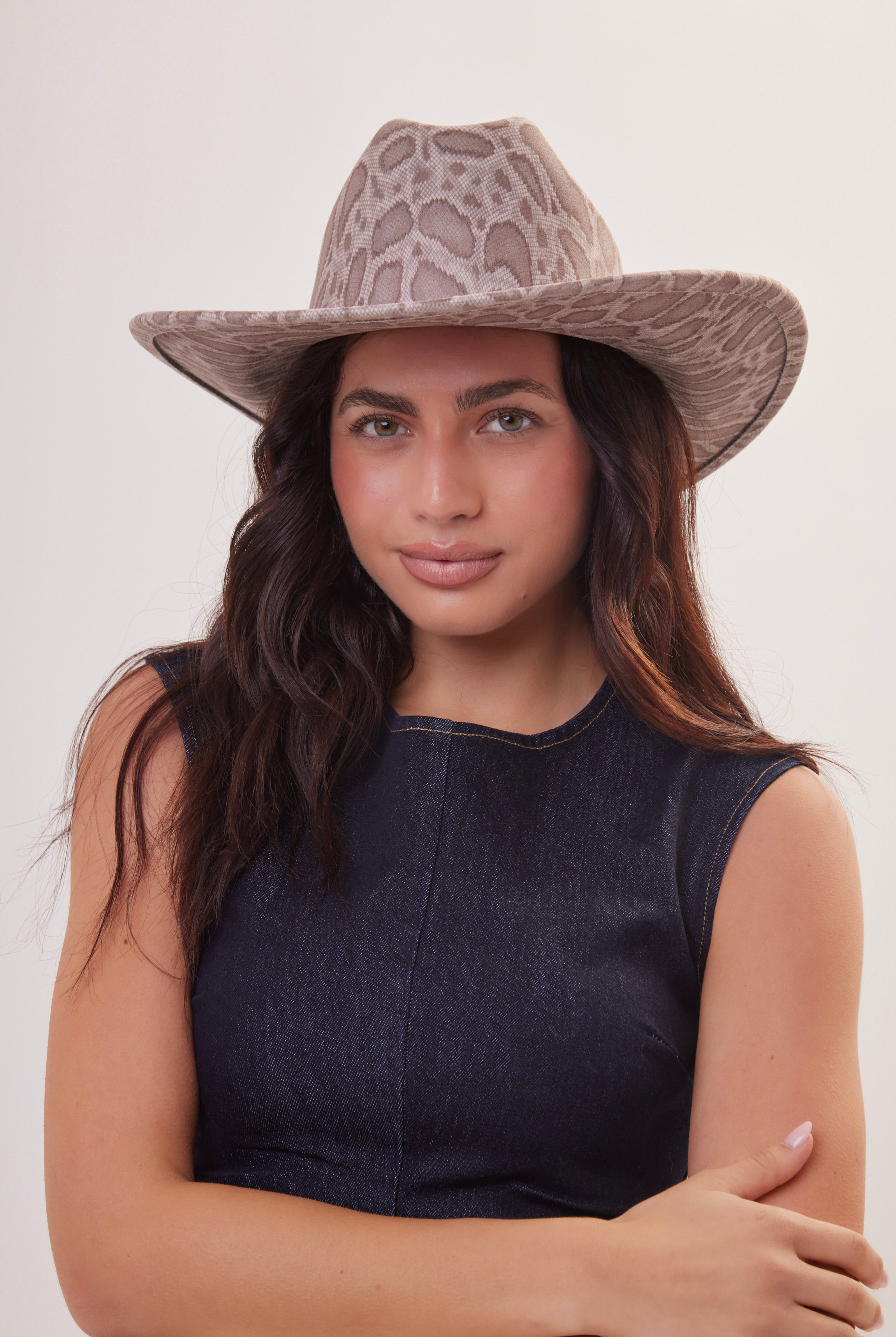 Woman's Snake Print Cowboy Hat