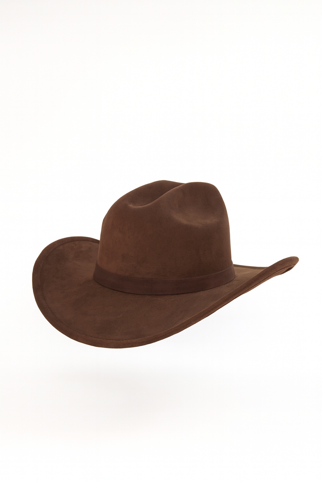 Women's western festival brown suede cowboy hat