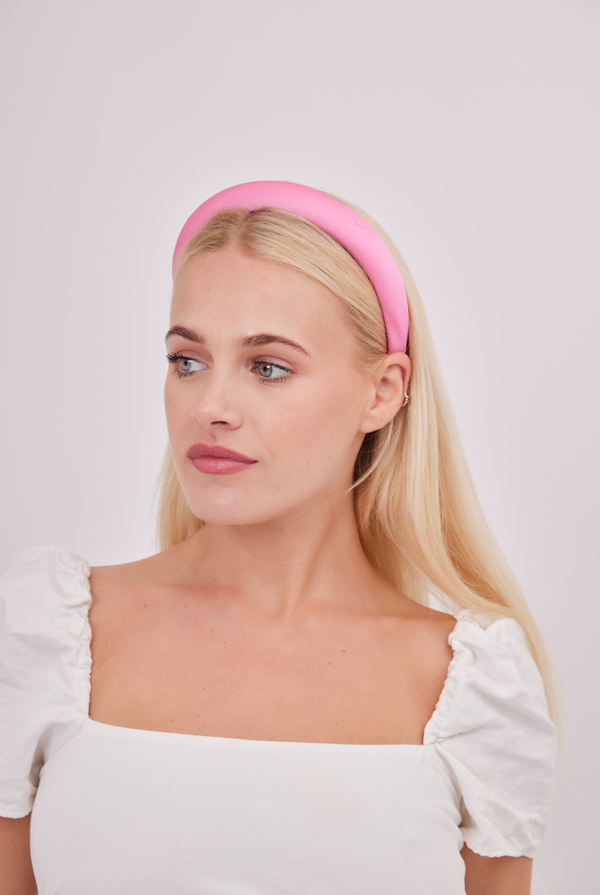 Padded Headband in Pink | women's headband | pink accessories | satin headband | festival headband | wedding headband | holiday | bright | party accessories