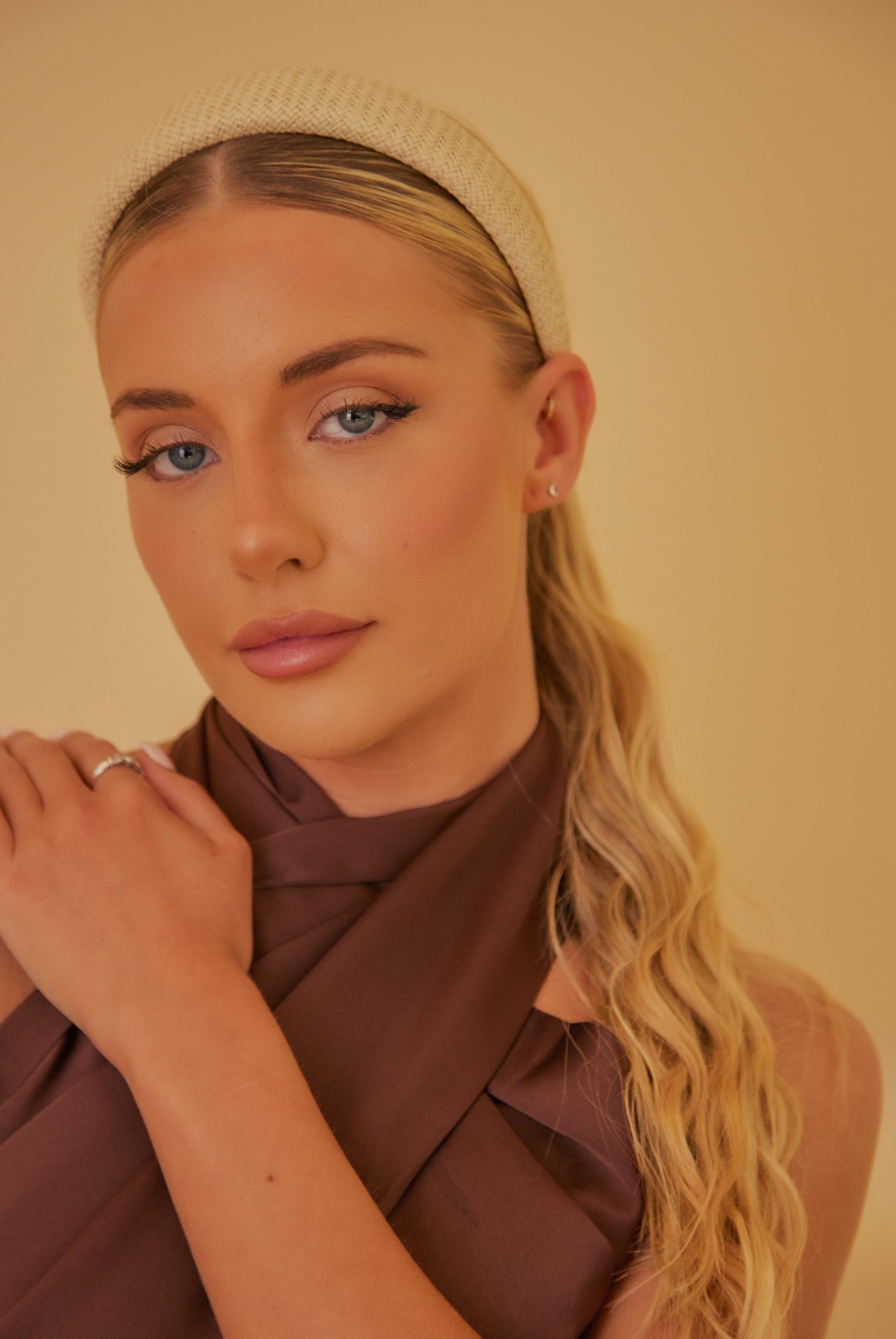 Woven Rounded Headband In Beige | Summer | Hair | Wedding Guest | Occasion | Hair Accessories | Women's Accessories | Women |