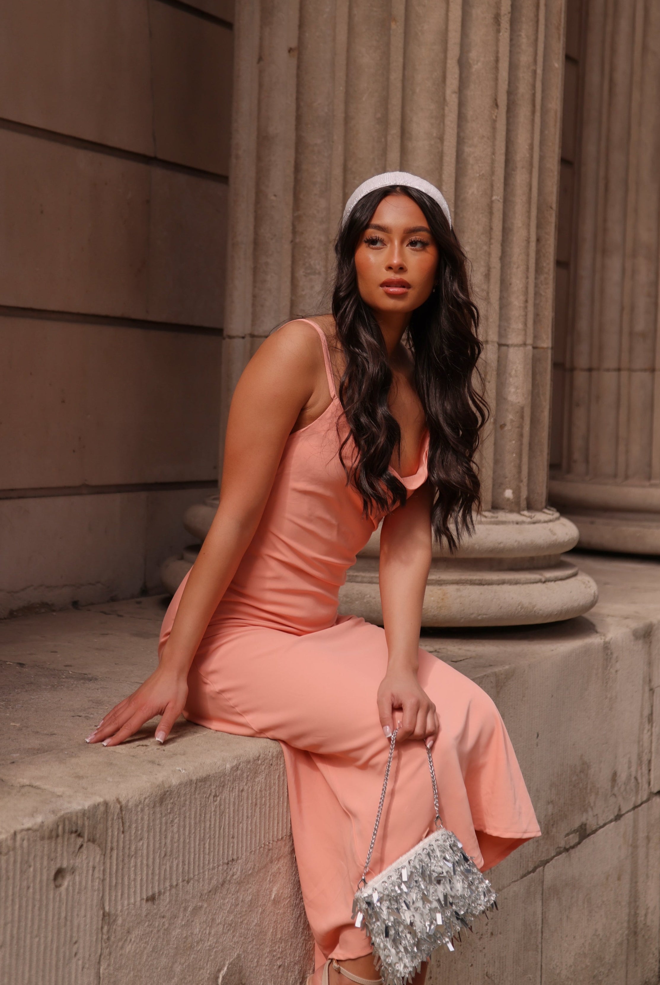 Straight Beaded Headband in White | Embellished | Hair Accessory | Wedding | Wedding Guest | Festival | Occasion | Party | Glam | Hair Accessory | Women's Accessories | Women | Lolita | Coquette | Cottage | Tomato Girl | Twee | Preppy | Old Money | Soft e girl