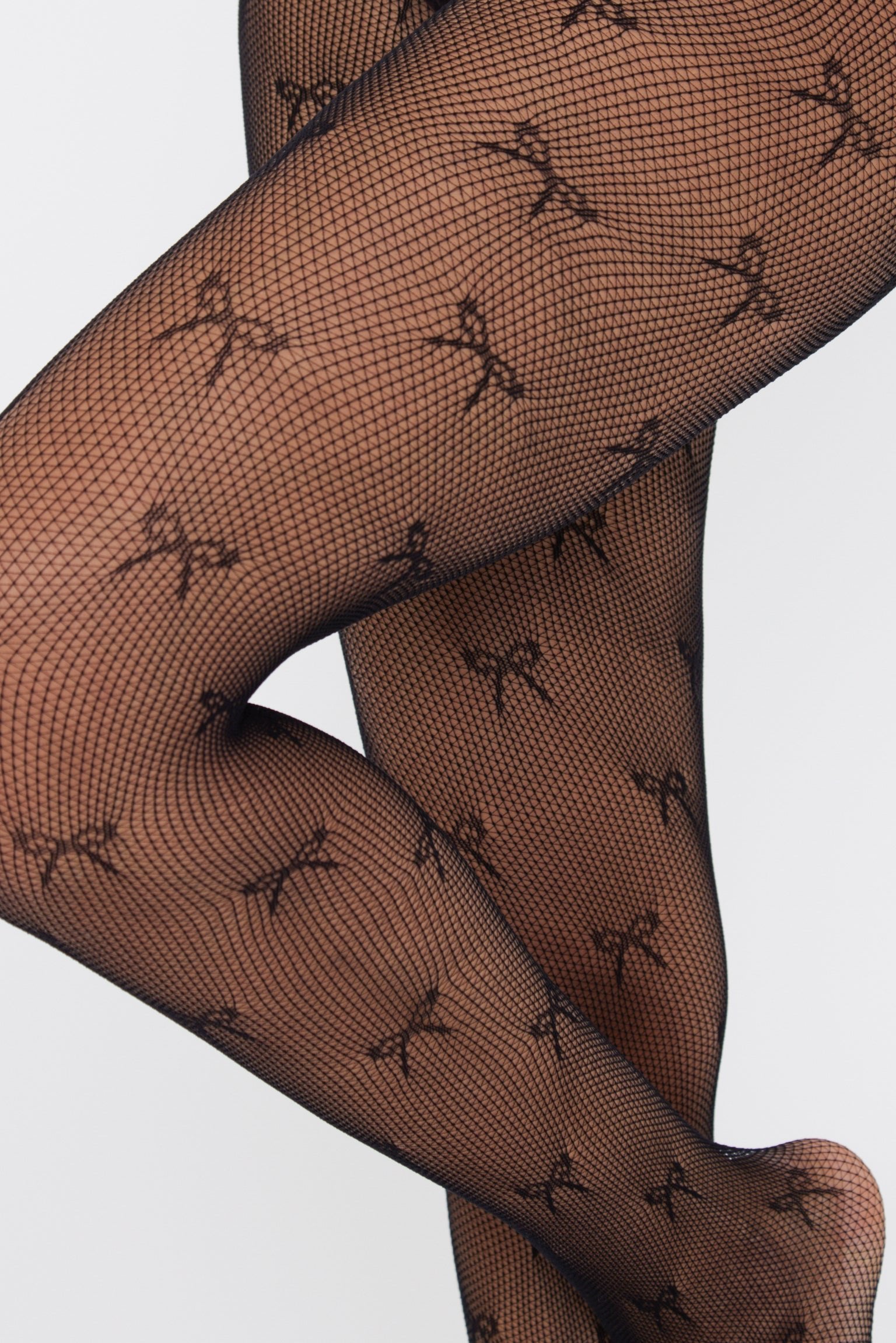 Bow Fishnet Tights in Black - Tights - My Accessories London