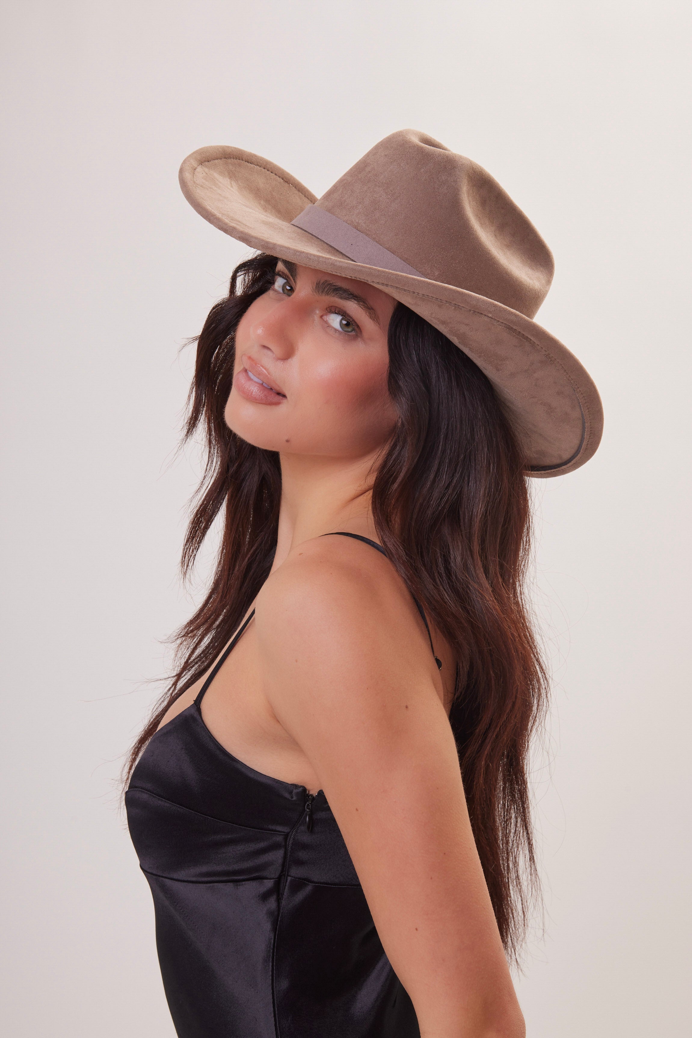 Cowboy Hat in Taupe Stone Grey - Cowboy Hat - My Accessories London