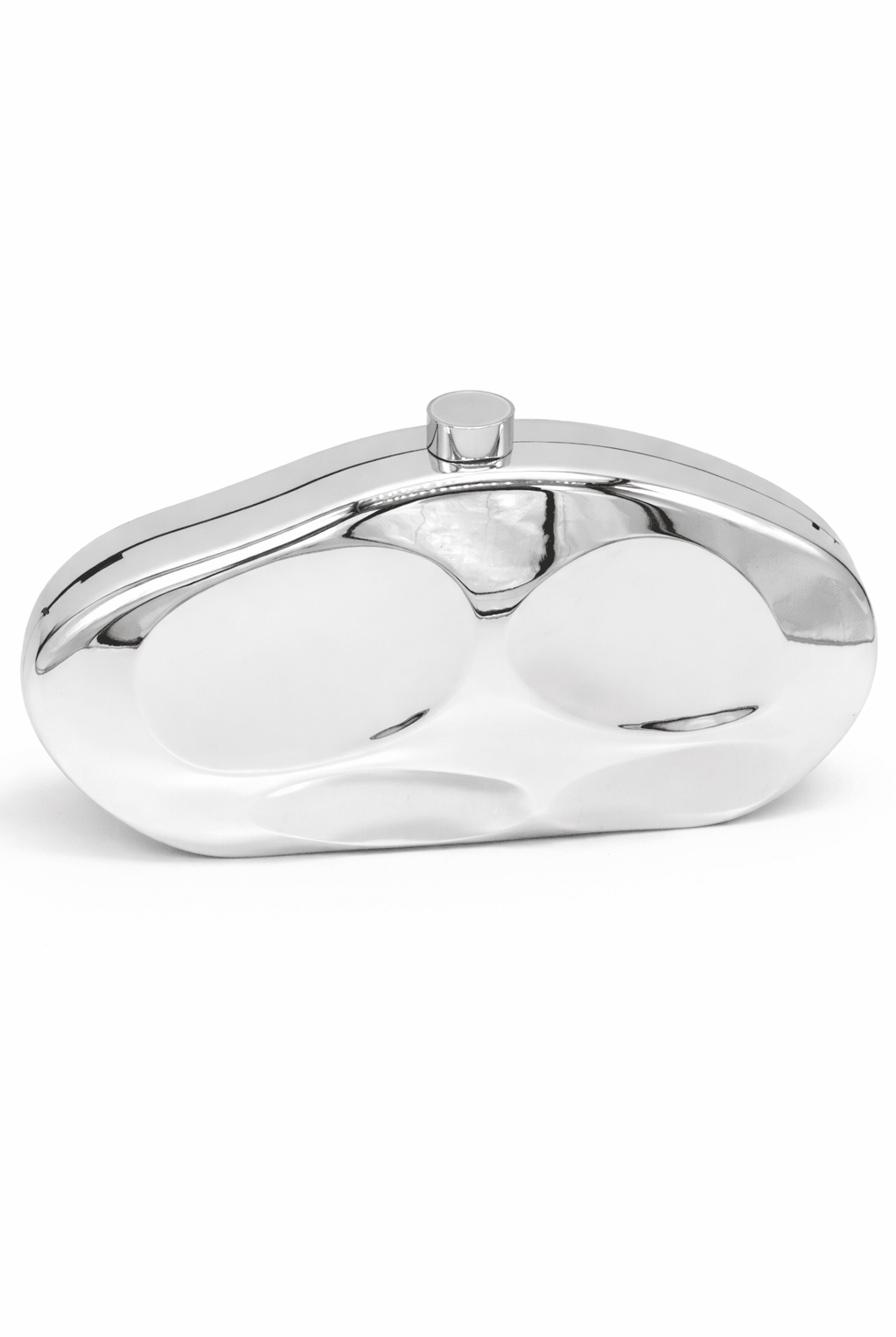 Hammered Metal Clutch Bag in Silver - Clutch Bag - My Accessories London