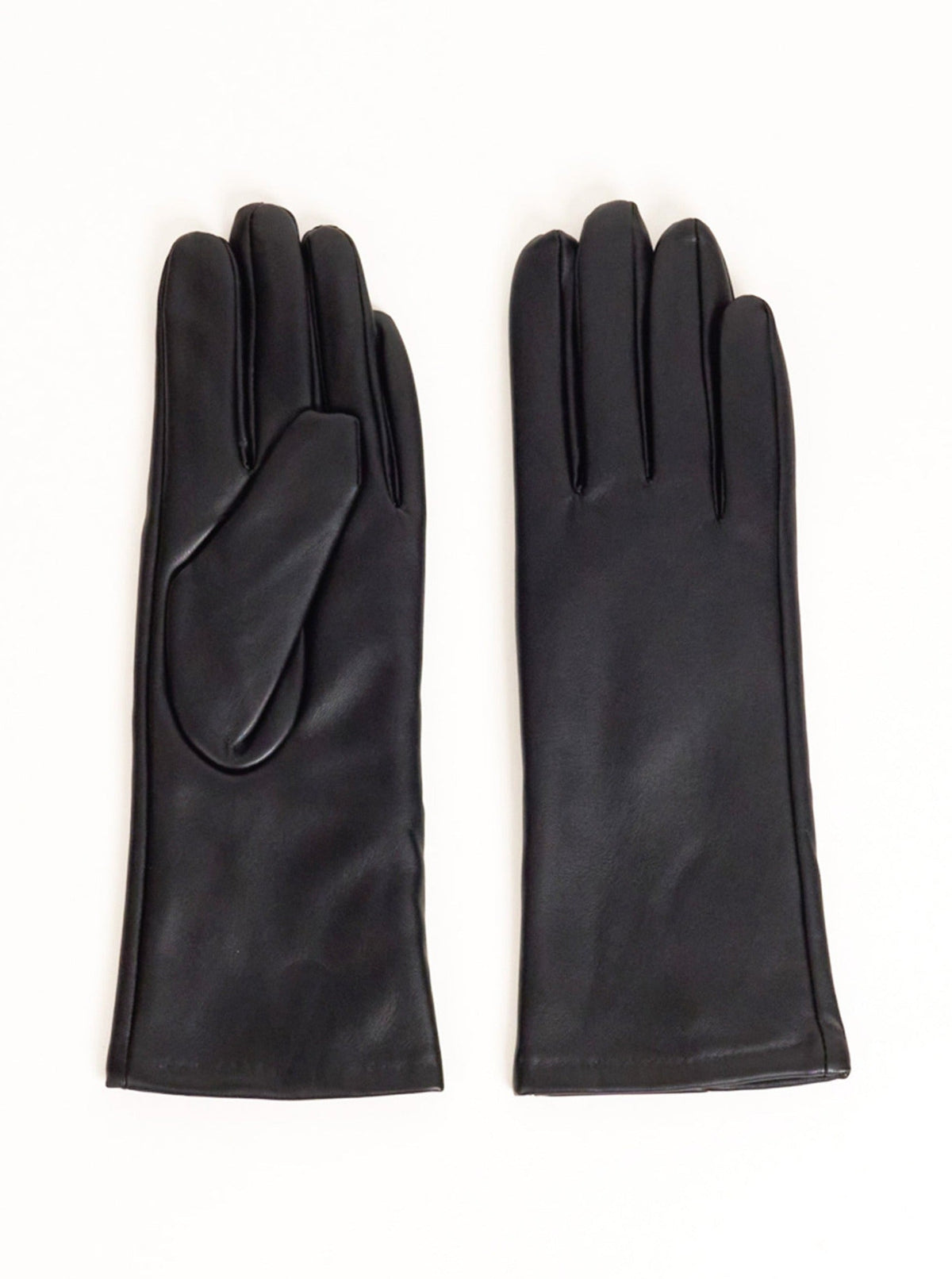 Leather Look Touch Screen Gloves in Black - Gloves - My Accessories London