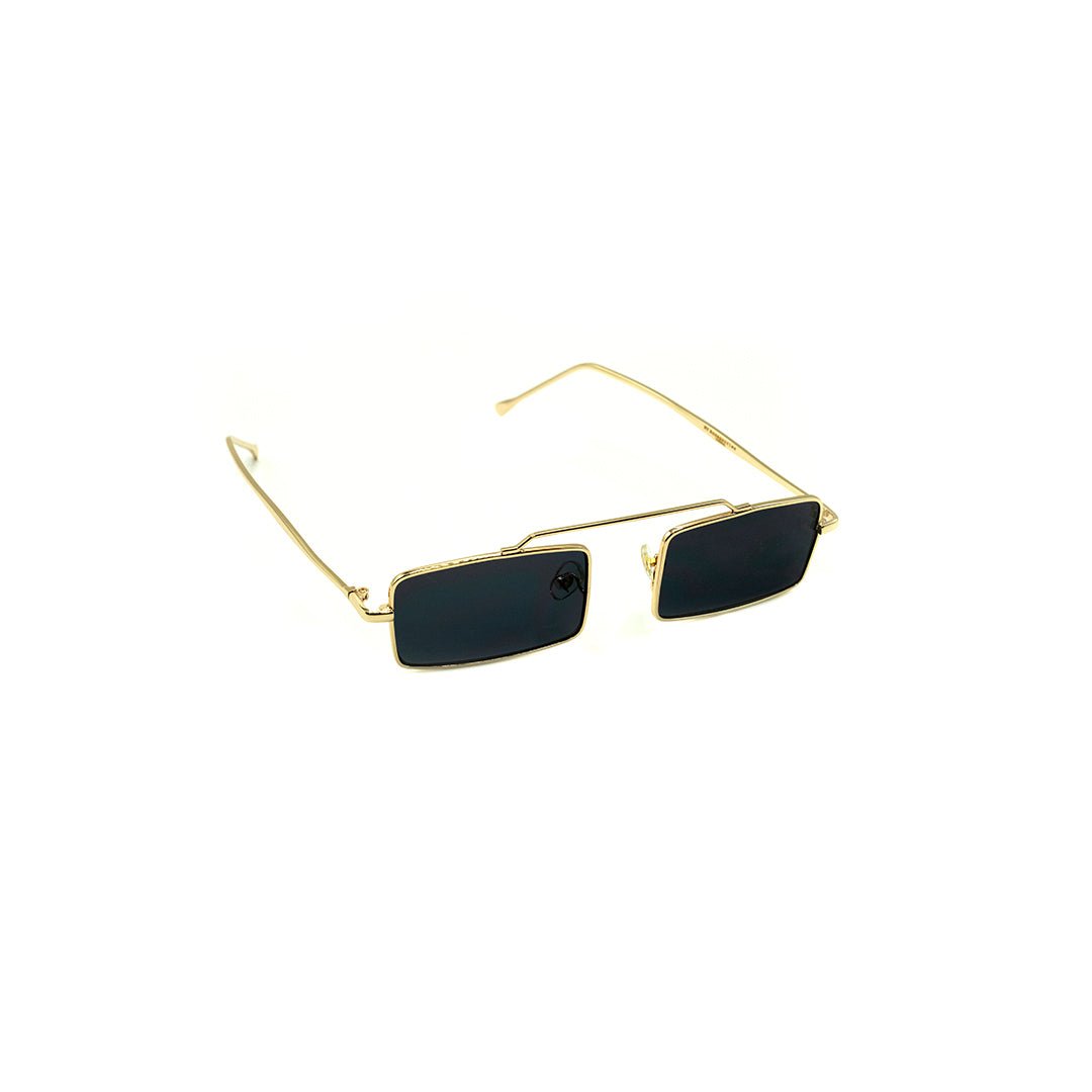 Metal Frame Rectangle Sunglasses in Gold - Sunglasses - My Accessories London