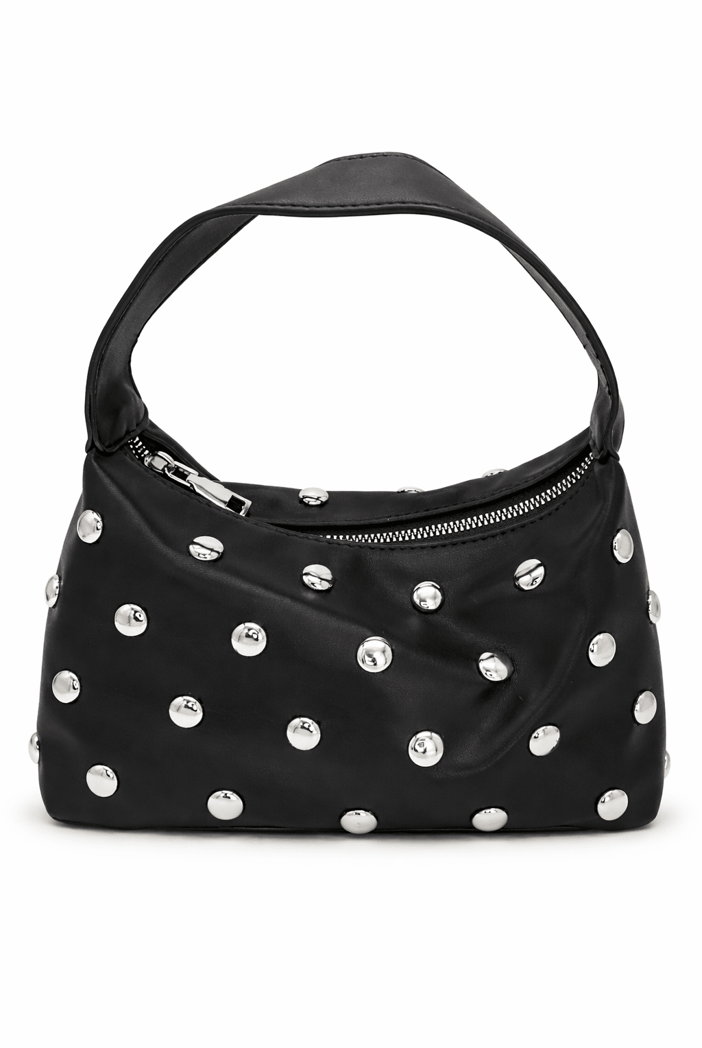 Mini Studded Handheld Bag in Black and Silver - Mini Bag - My Accessories London