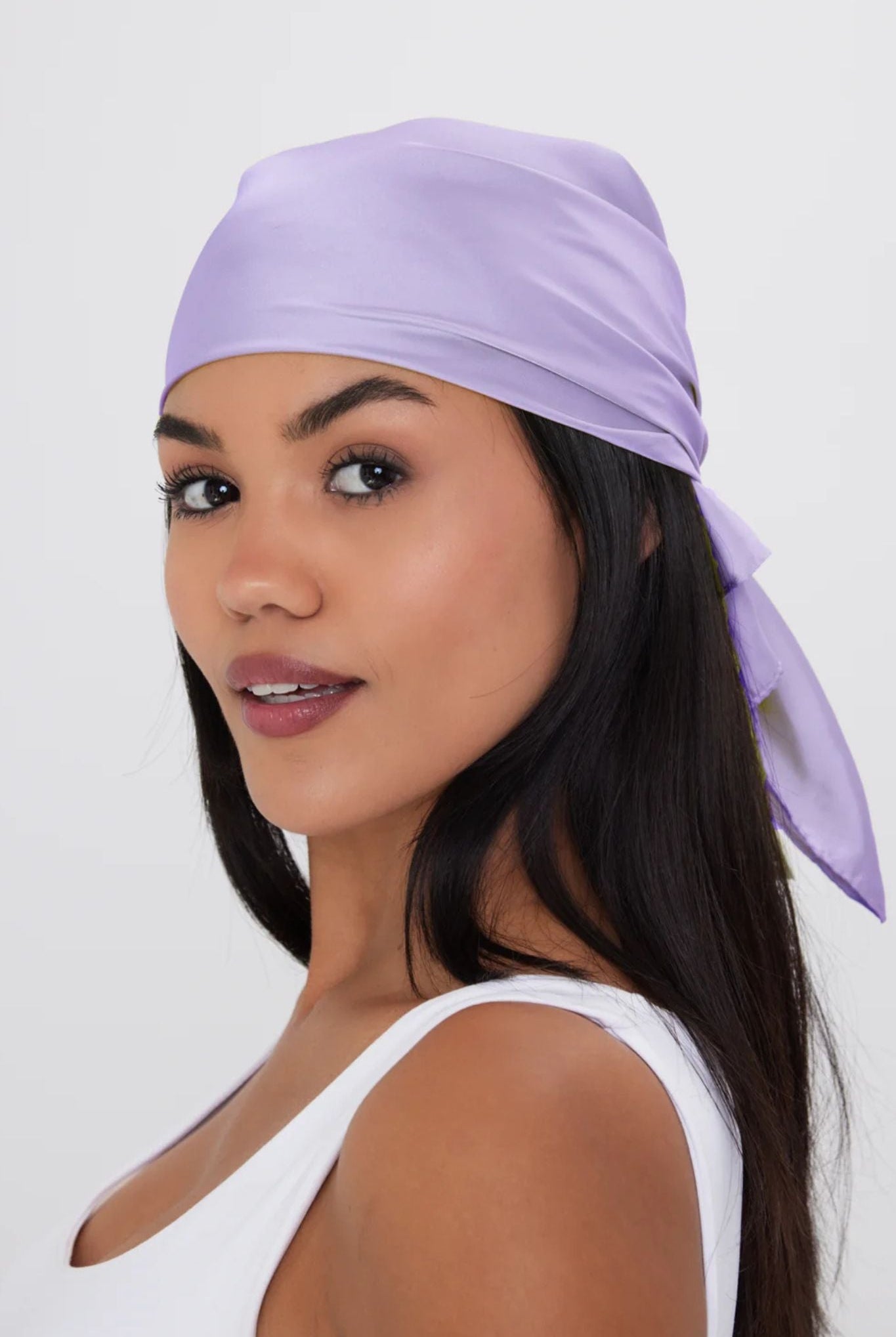 Multiway Neck Tie Bandana in Purple - Bandana - My Accessories London