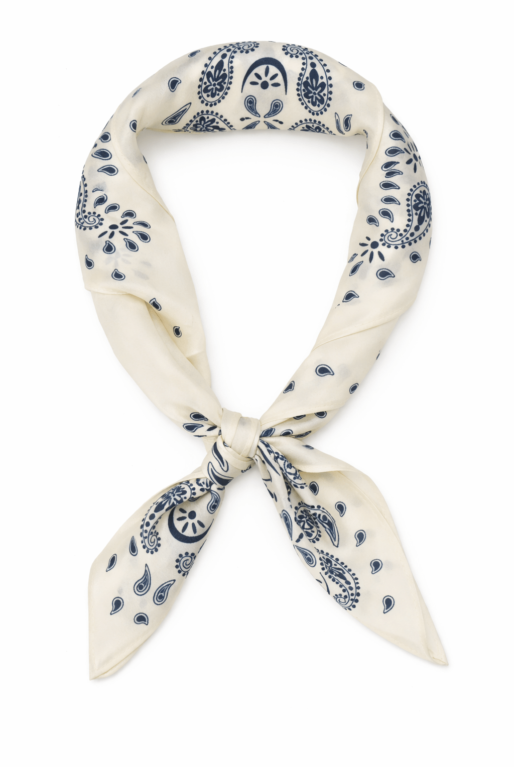 Paisley Neck - tie Bandana in Cream and Blue - Neck Tie - My Accessories London