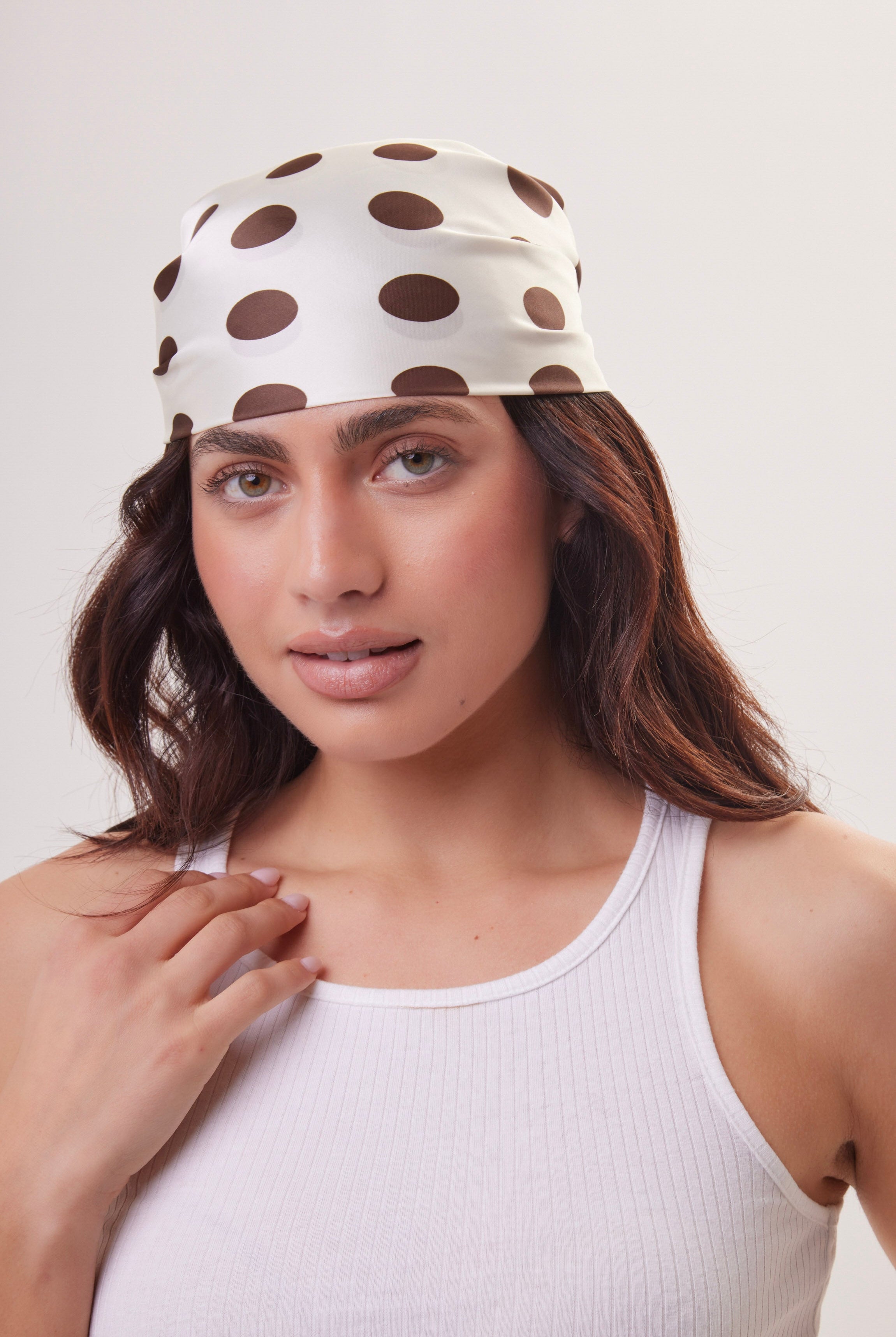 Polka Dot Bandana in Blue and cream - Bandana - My Accessories London