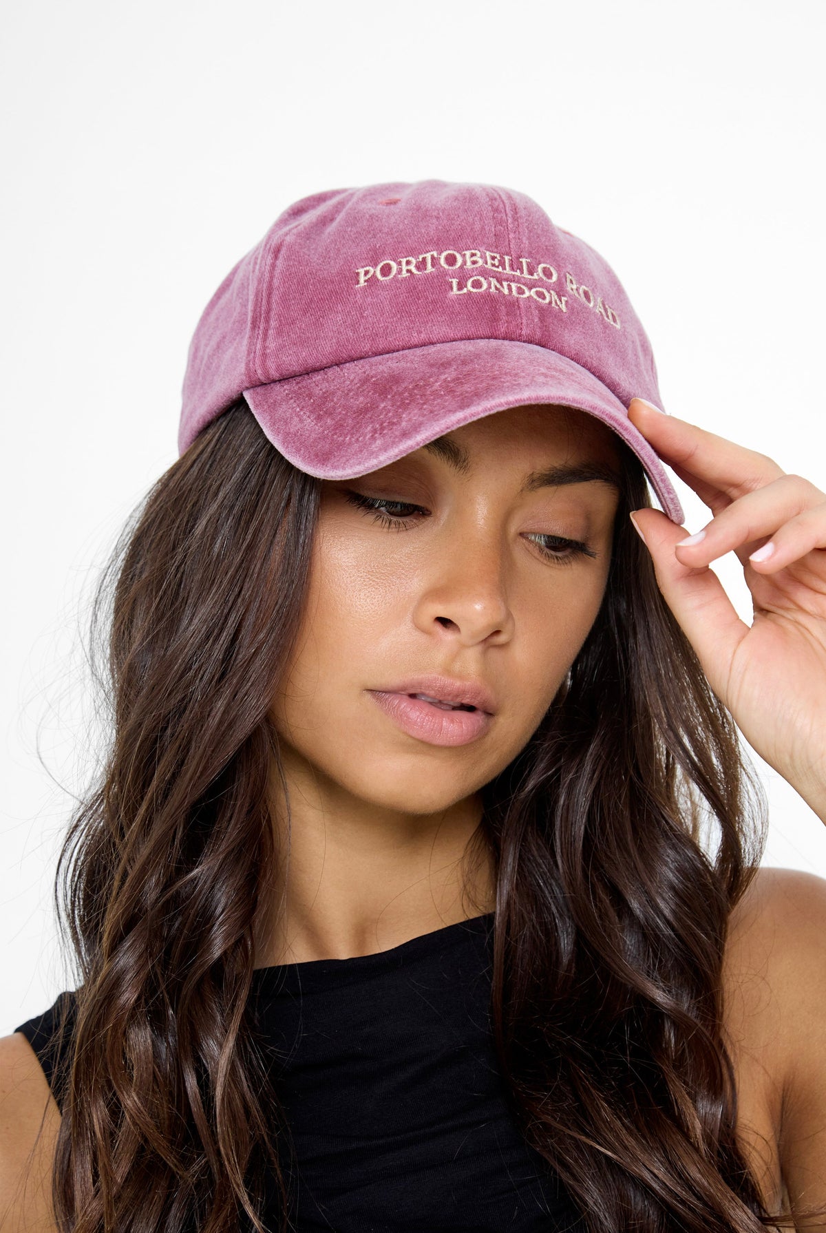 Portobello Baseball Cap in Washed Burgundy - Baseball Cap - My Accessories London