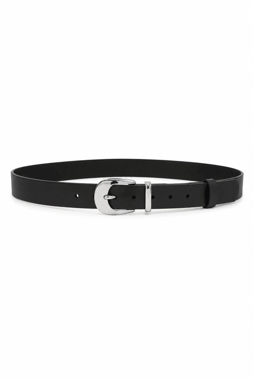 Skinny Western Belt in Black and Silver - Belts - My Accessories London