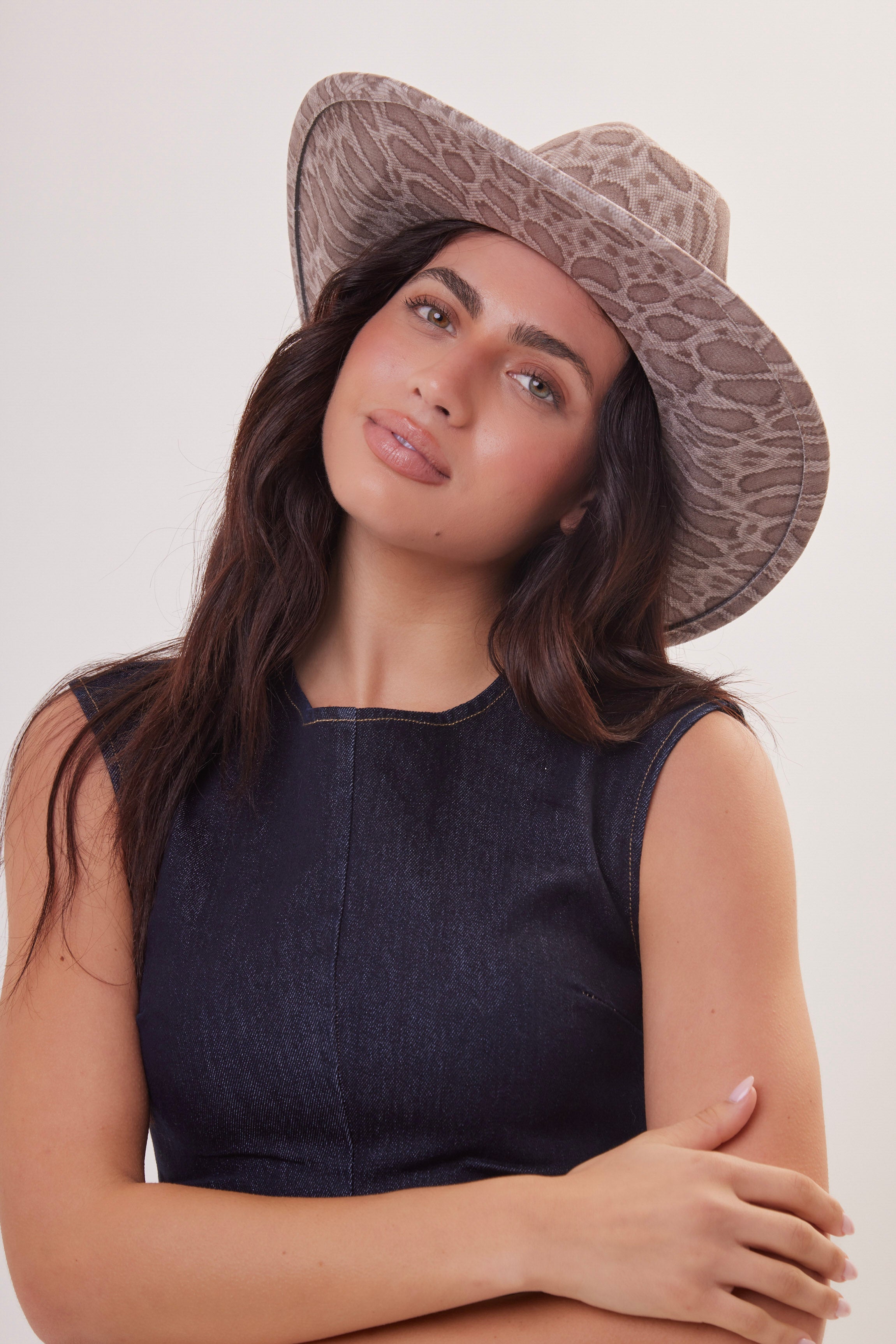 Snake Print Cowboy Hat - Cowboy Hat - My Accessories London