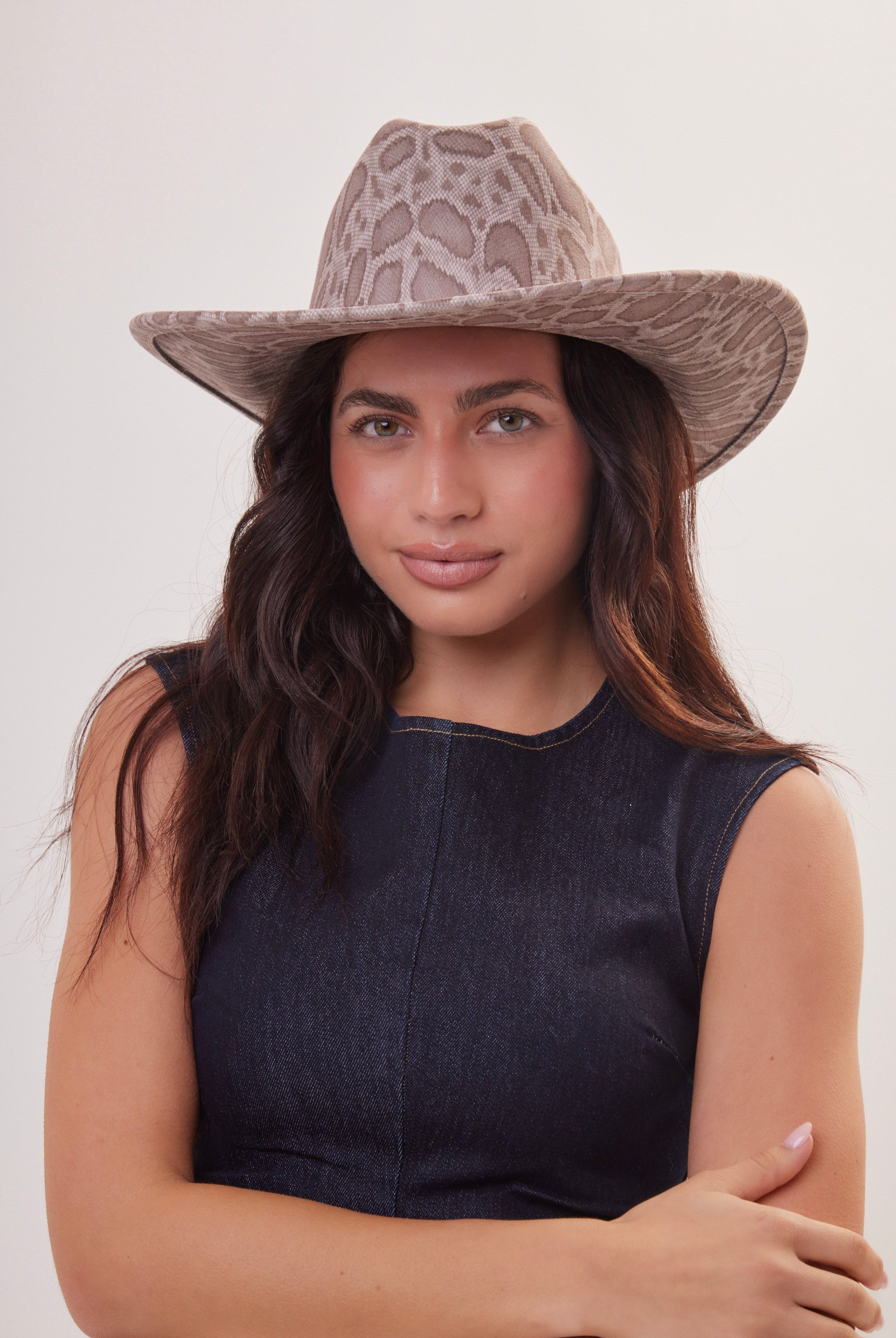 Snake Print Cowboy Hat - Cowboy Hat - My Accessories London