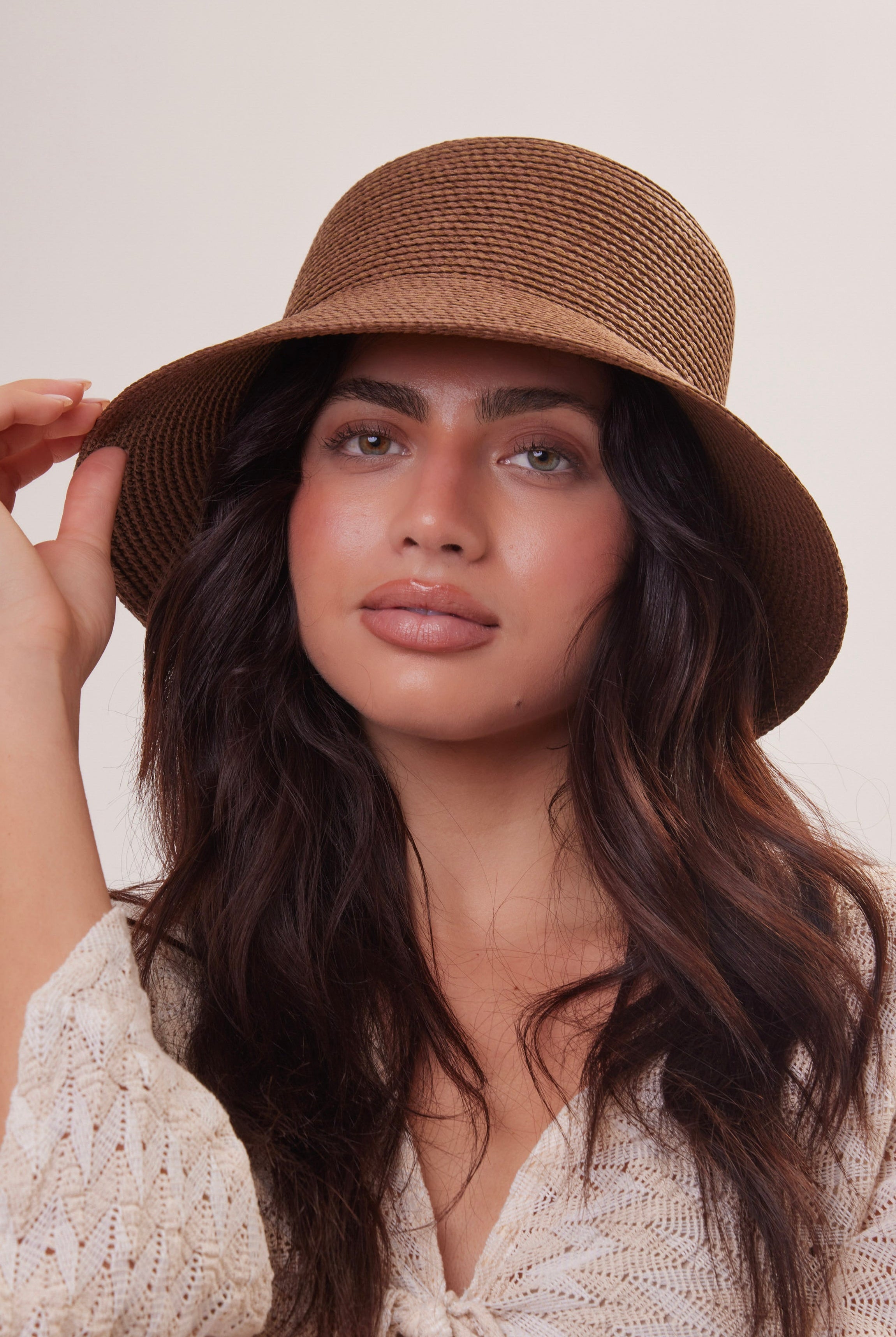 Straw Bucket Hat in Dark Brown - Bucket Hat - My Accessories London