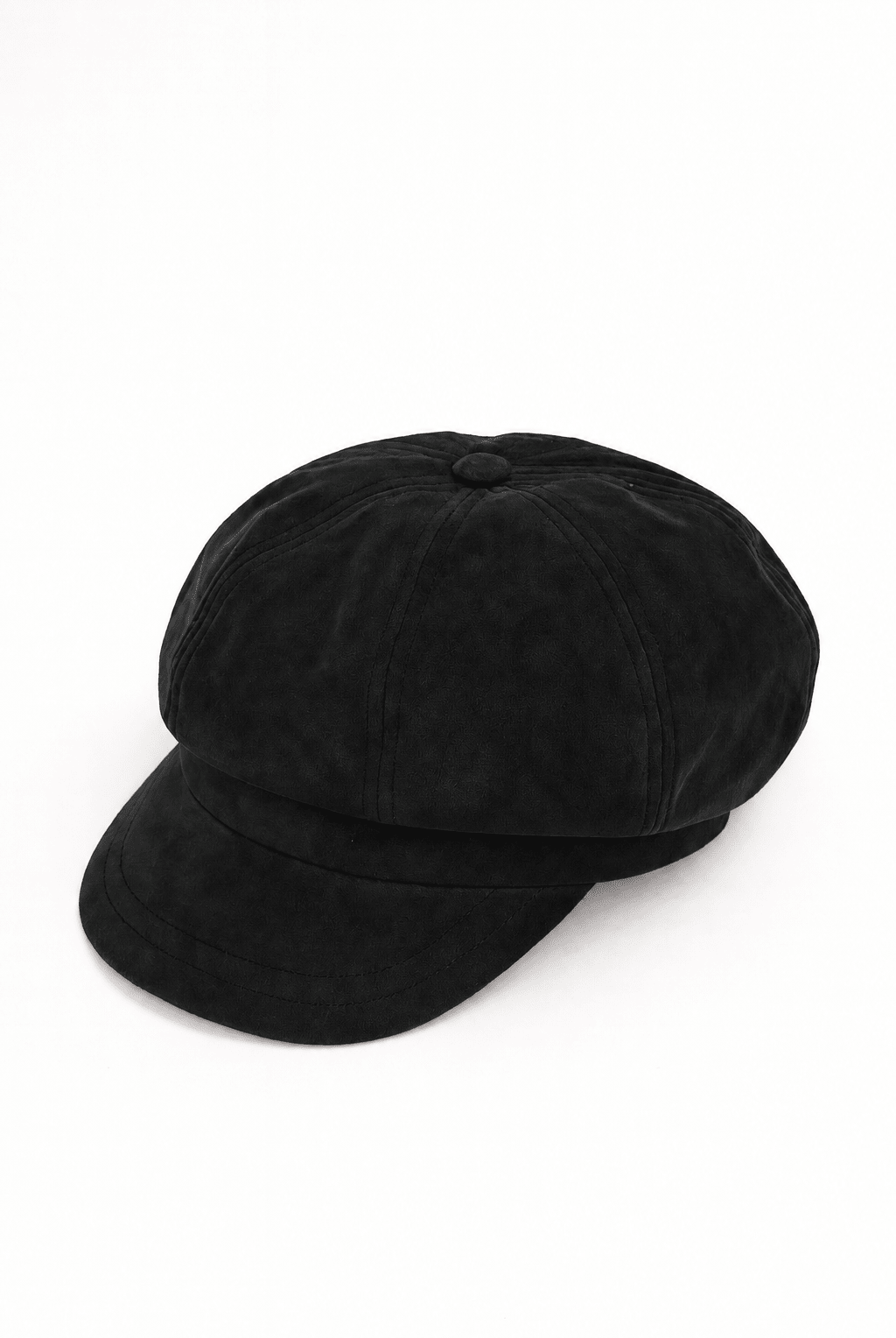 Suede Baker Boy Hat in Black - Baker Boy - My Accessories London