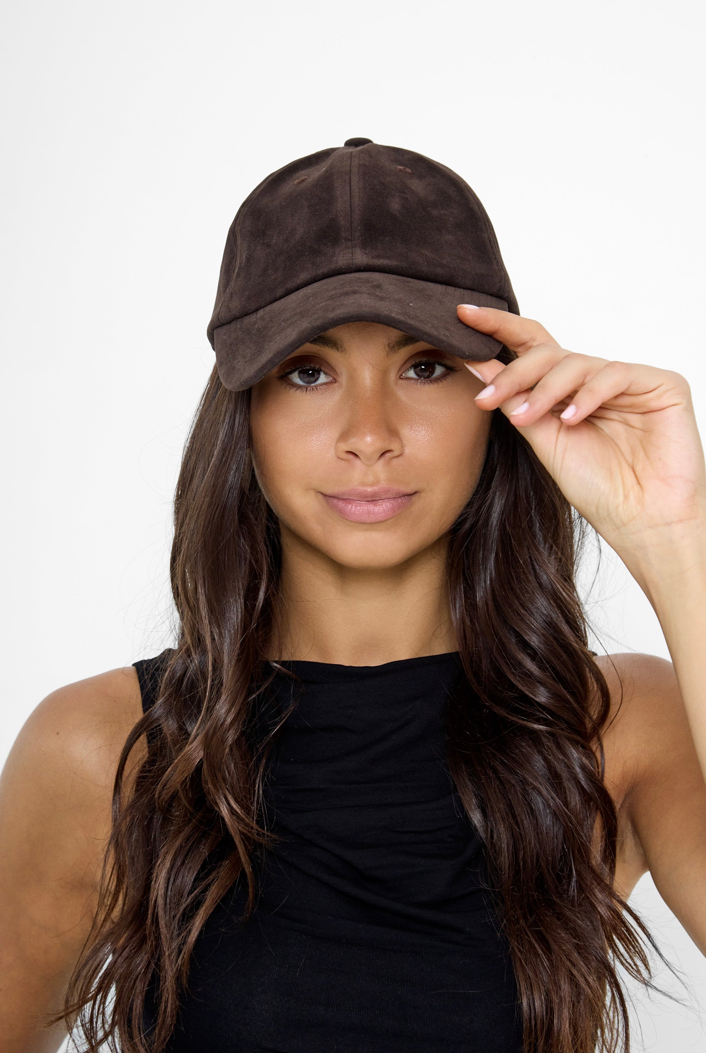Suede Baseball Cap in Brown - Baseball Cap - My Accessories London
