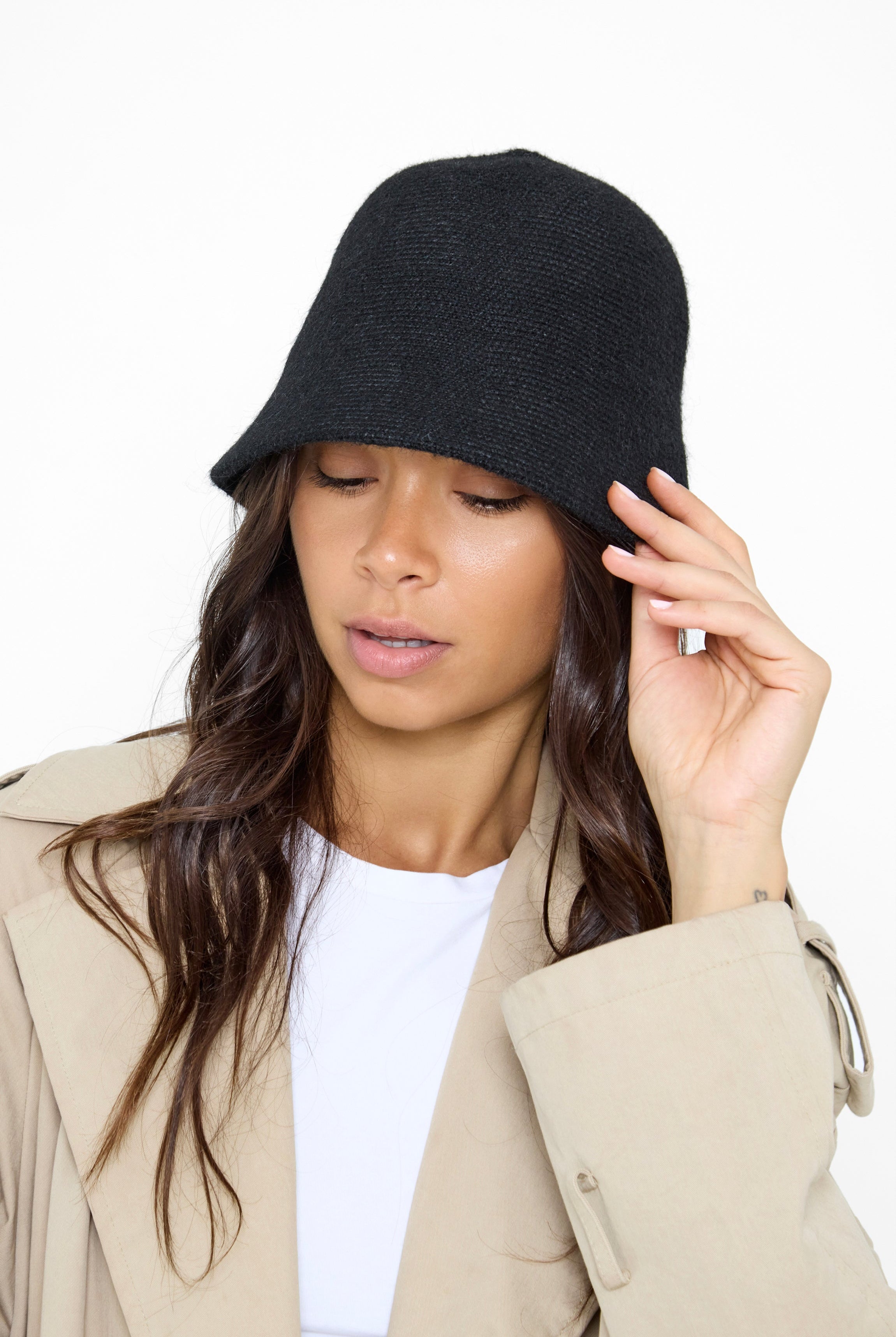 Wool Blend Bucket Hat in Black - Bucket Hat - My Accessories London