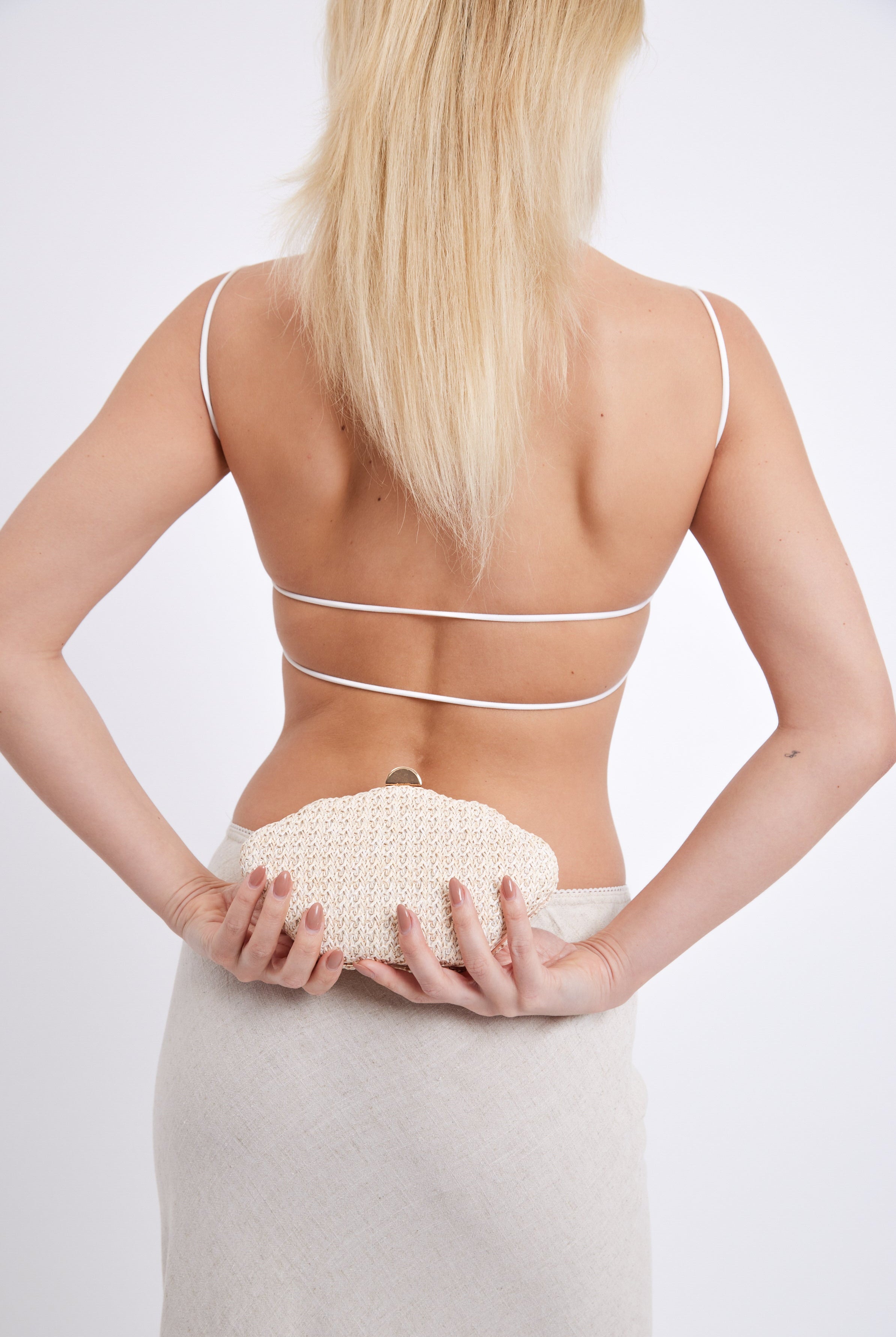 Woven Shell Clutch Bag and Crossbody Bag - Crossbody Bag - My Accessories London