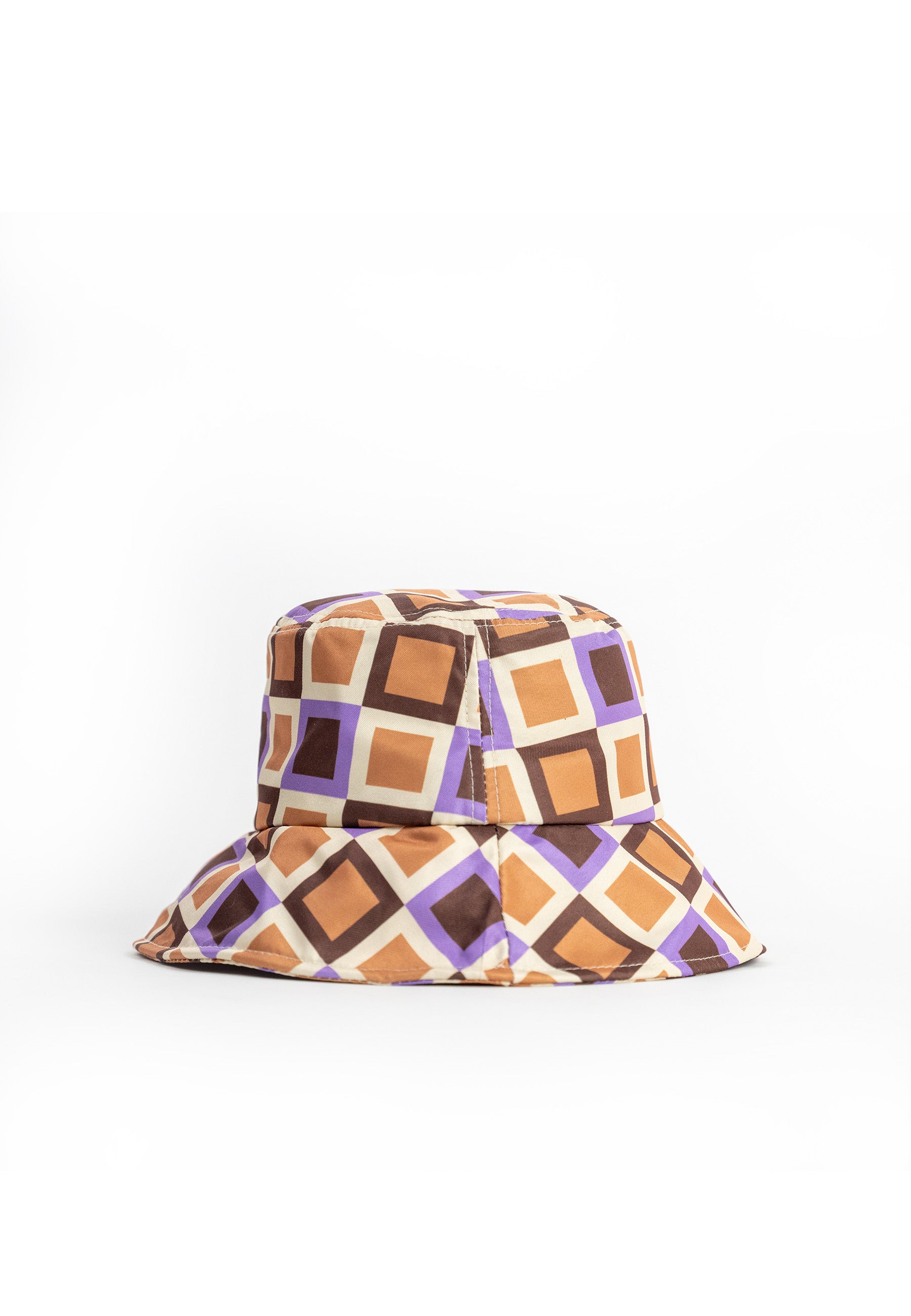 Geometric 70's Print Bucket Hat | Women's bucket hat | Multicoloured pattern hat | Festival Holiday Hat
