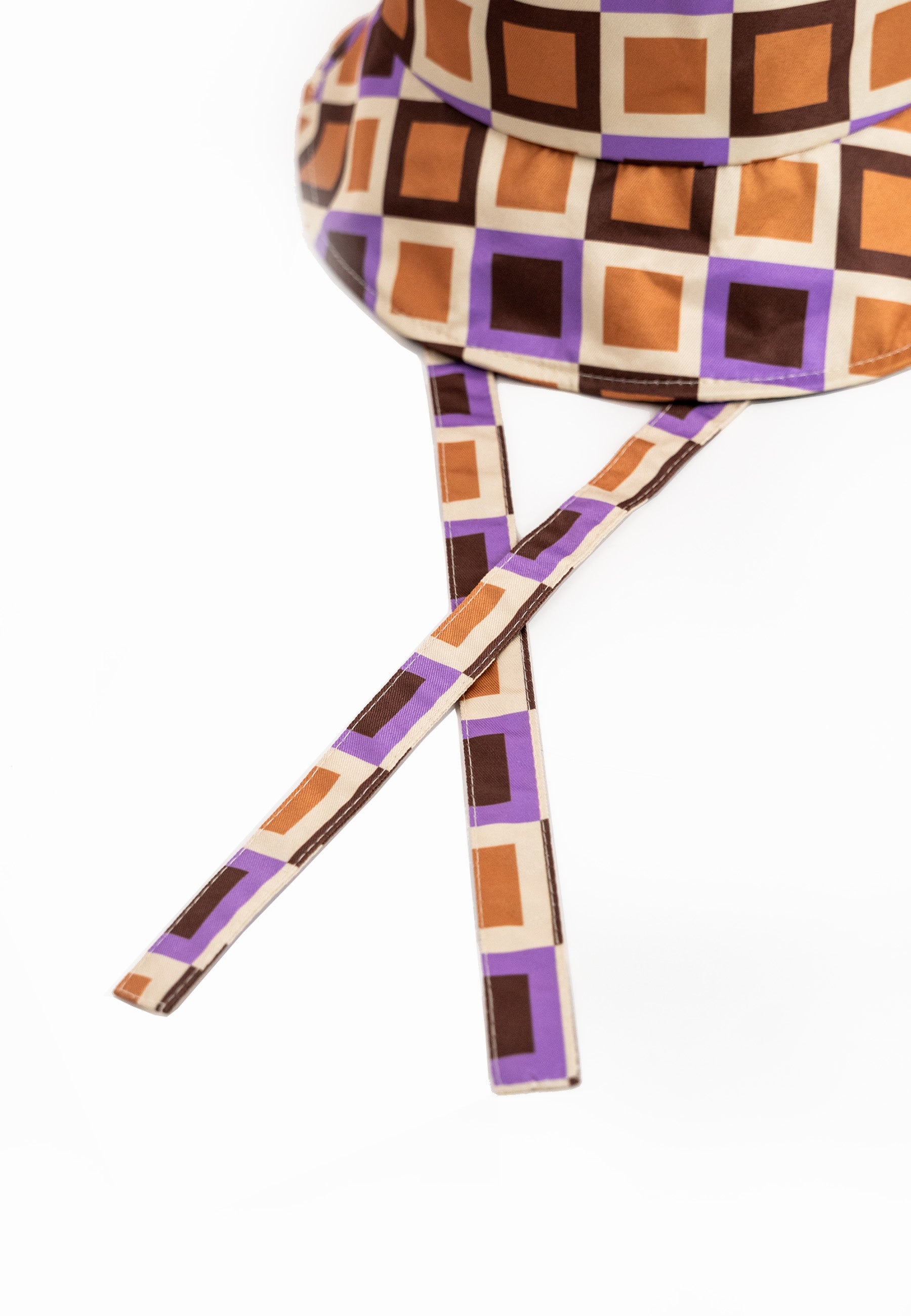 Geometric 70's Print Bucket Hat | Women's bucket hat | Multicoloured pattern hat | Festival Holiday Hat