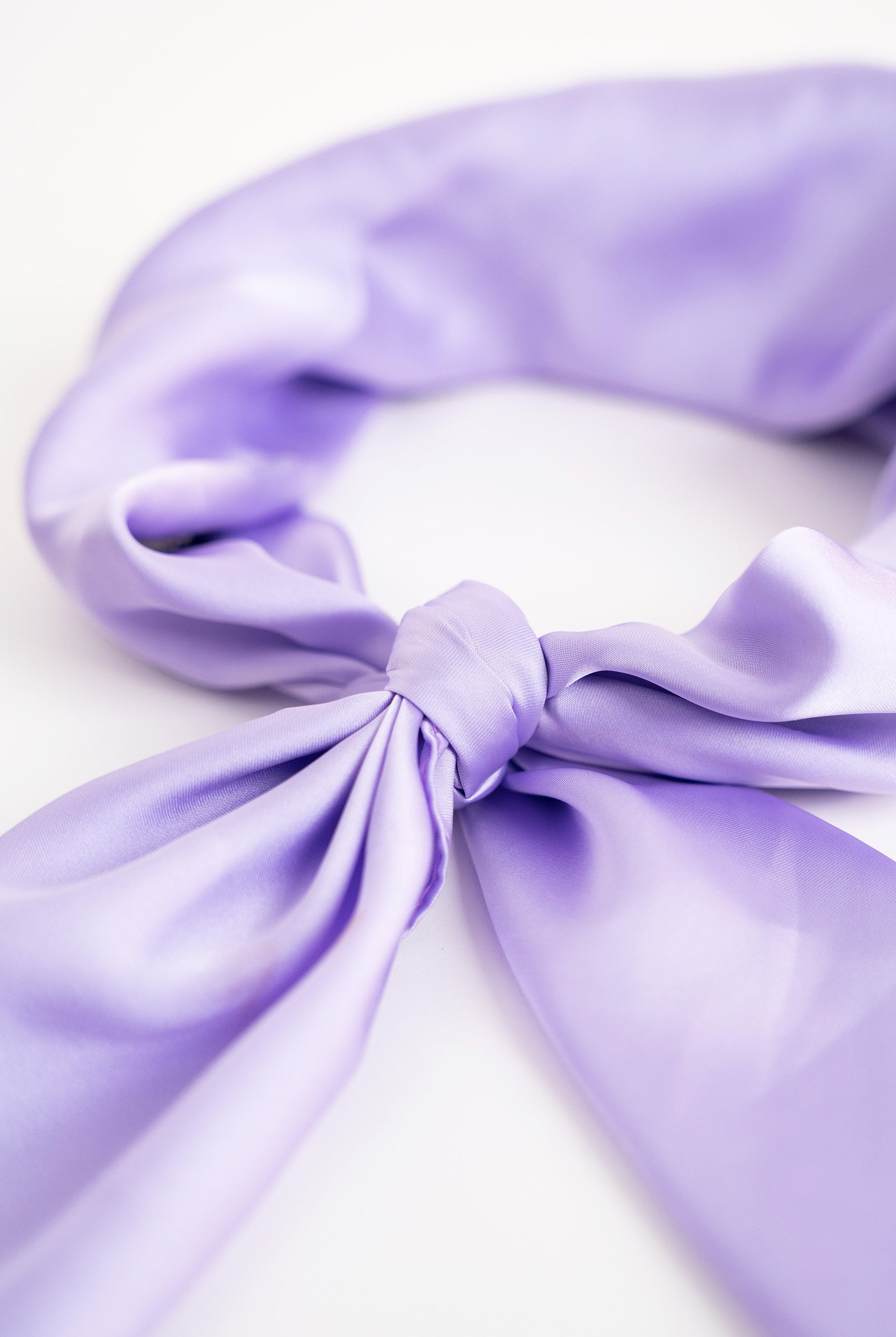 Purple bandana | My accessories london bandana | Multiway satin head scarf Lilac | Purple | glam | Neck Tie | top | Multiway | Glam | Brunch | Lunch | Party | Summer | Holiday | Festival | Women's Accessories