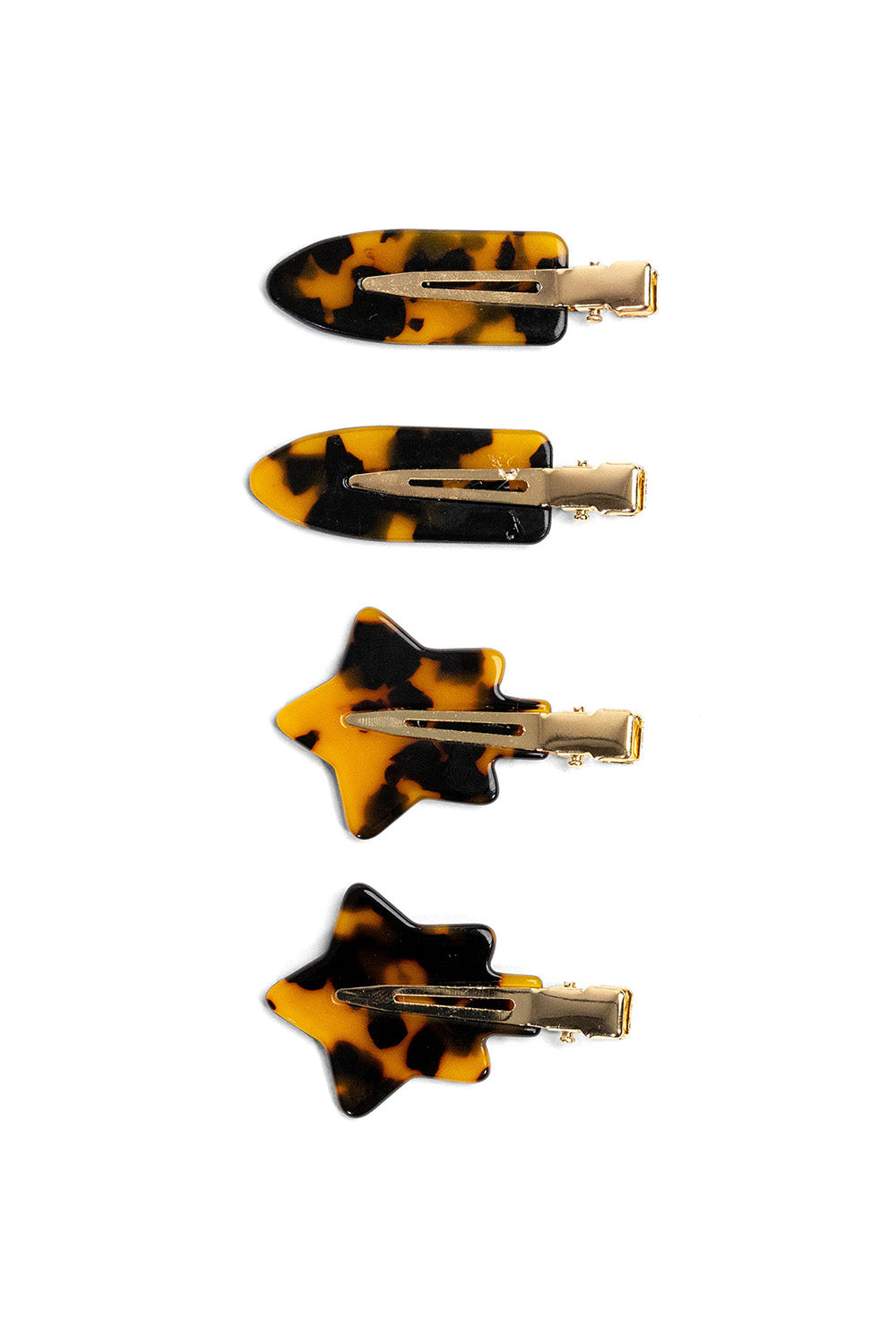 My Accessories London Resin Styling Clips in Brown Tortoiseshell | Womens Accessories | Hair