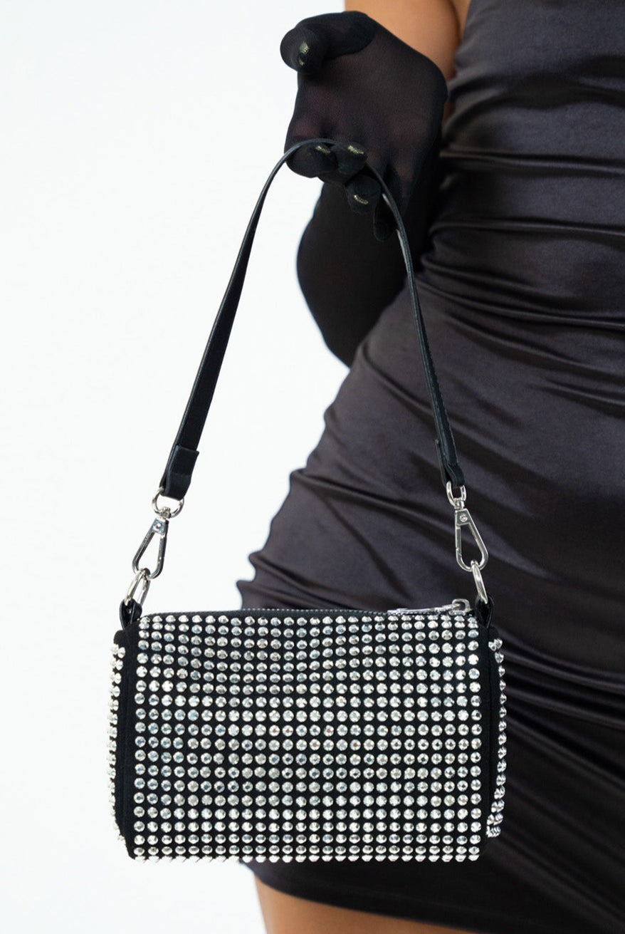 My Accessories London Bag | Mini rhinestone crystal bag silver | Women's Accessories | Women's party bag | Occasion Bag | Diamante bag