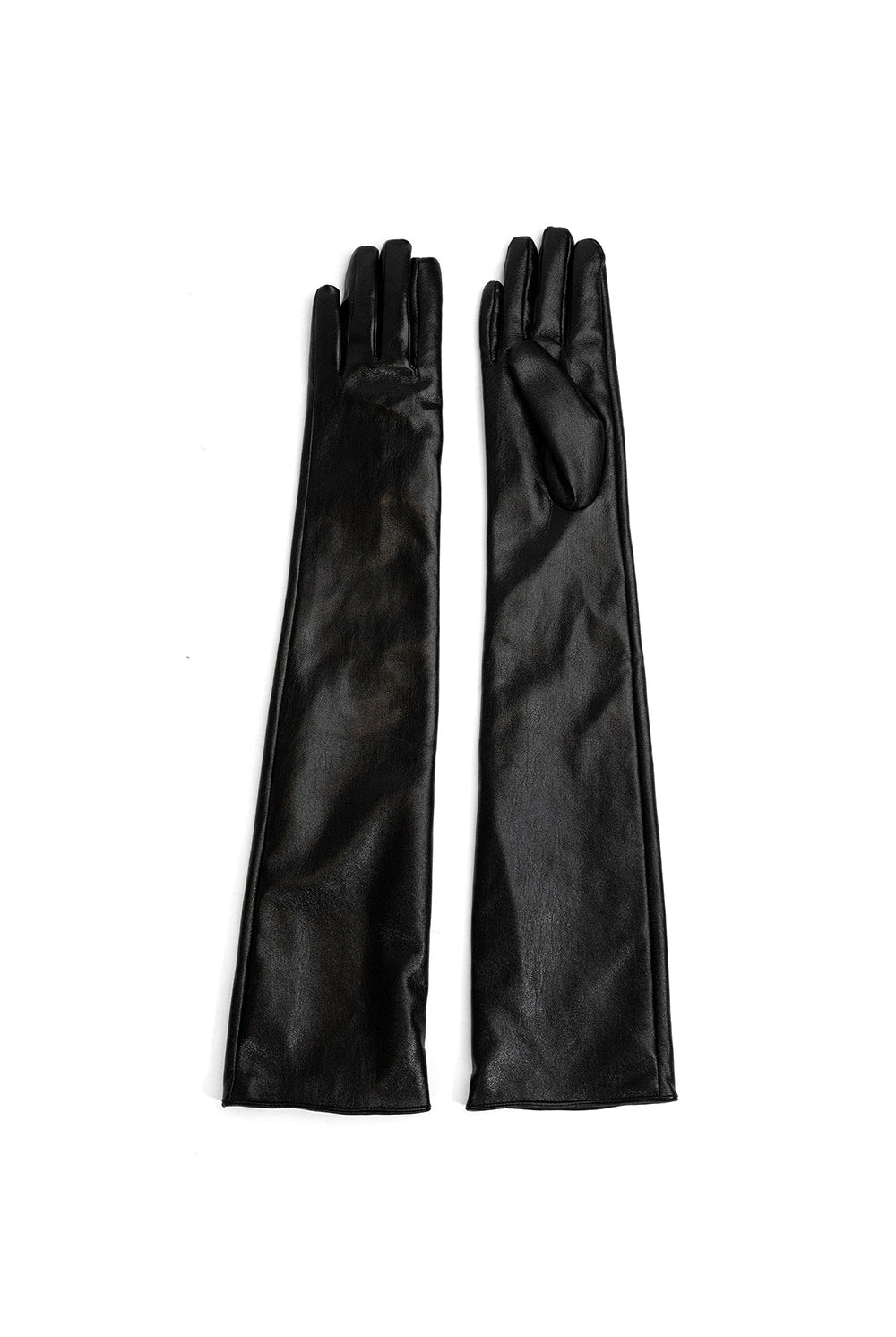 Faux leather Gloves in Black | over the elbow | Women's Accessories | Long Gloves | Autumn | Winter | Party | Occasion | Halloween | Vegan