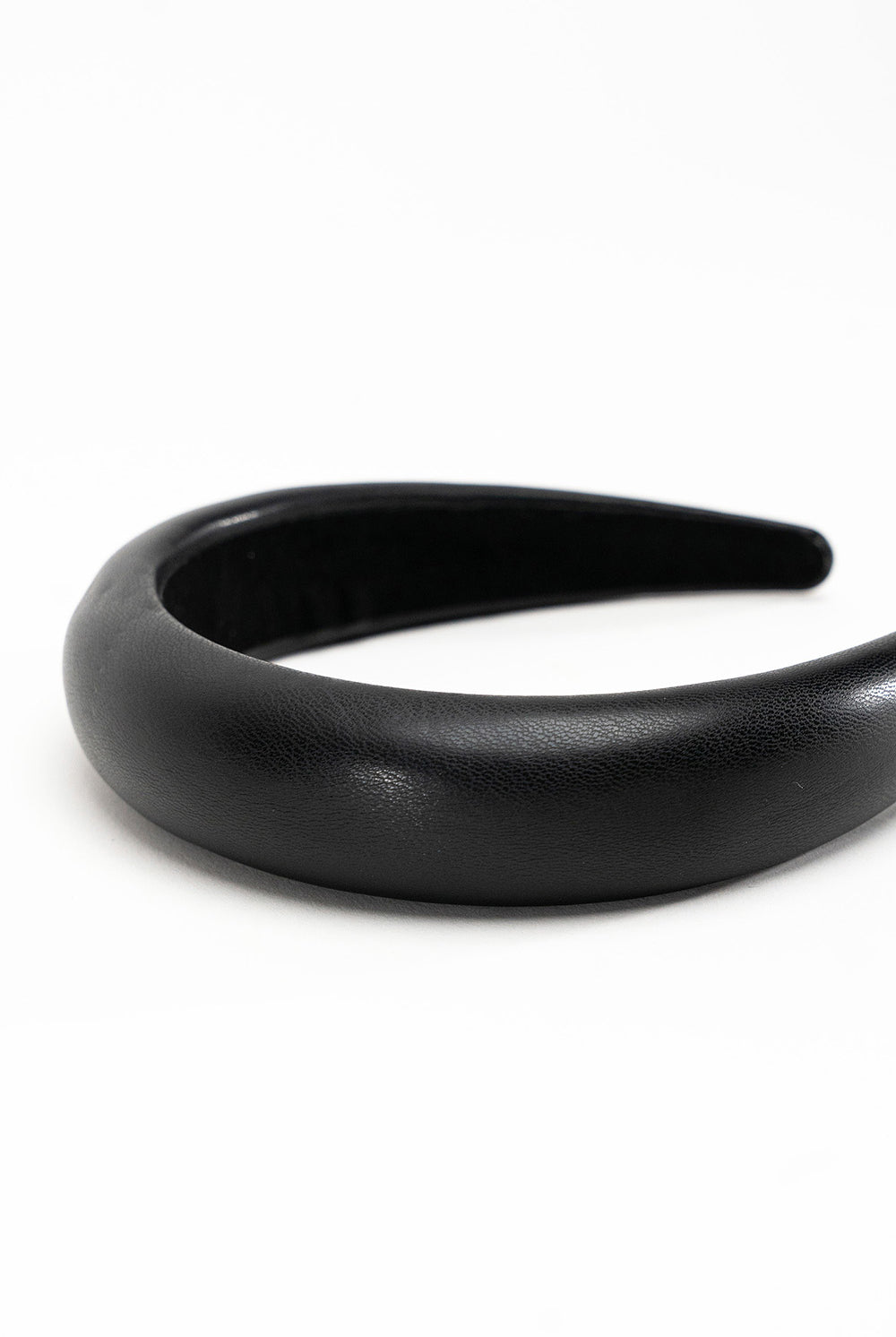 My Accessories London Faux Leather Padded Headband in Black | Vegan | Women's | Women | Accessories | Accessory | Hair | Hairstyle |