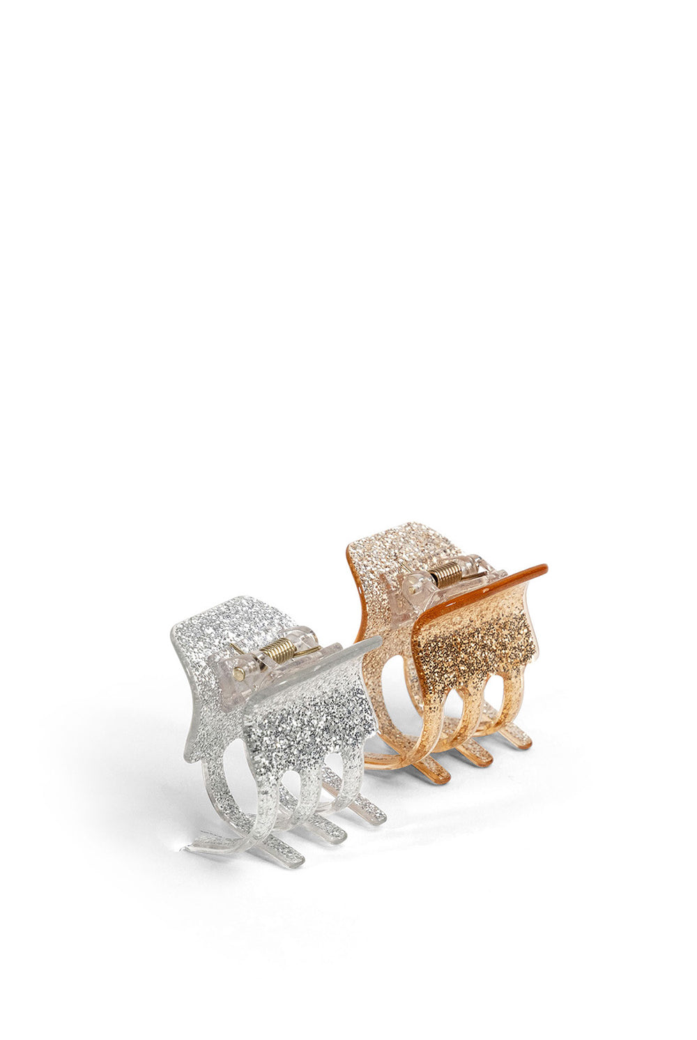 My Accessories London Mini Glitter Hair claw 2 pack in Silver and Gold | Multipack | Women's | Women | Accessories | Glam | Get Ready | Going Out | Present | Hairstyle | Hair Clips