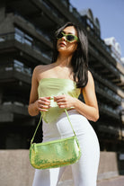 Multiway Headscarf in Green | Bandana | Top | Neck Tie | Glam | Festival | Party | Brunch  | Lime | Women's Accessory | Accessory | Holiday | Beach | Summer