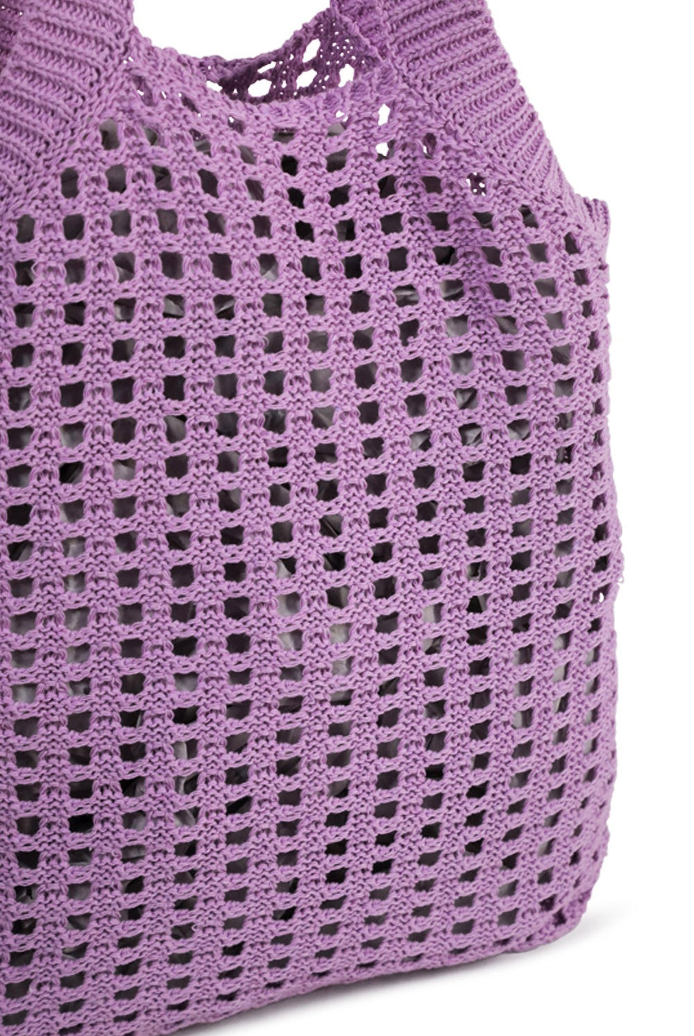 Knitted Crochet Tote in Lilac | Shopper | Bag | Purple | Summer | Festival | Women's Accessories | Women | Knitted |