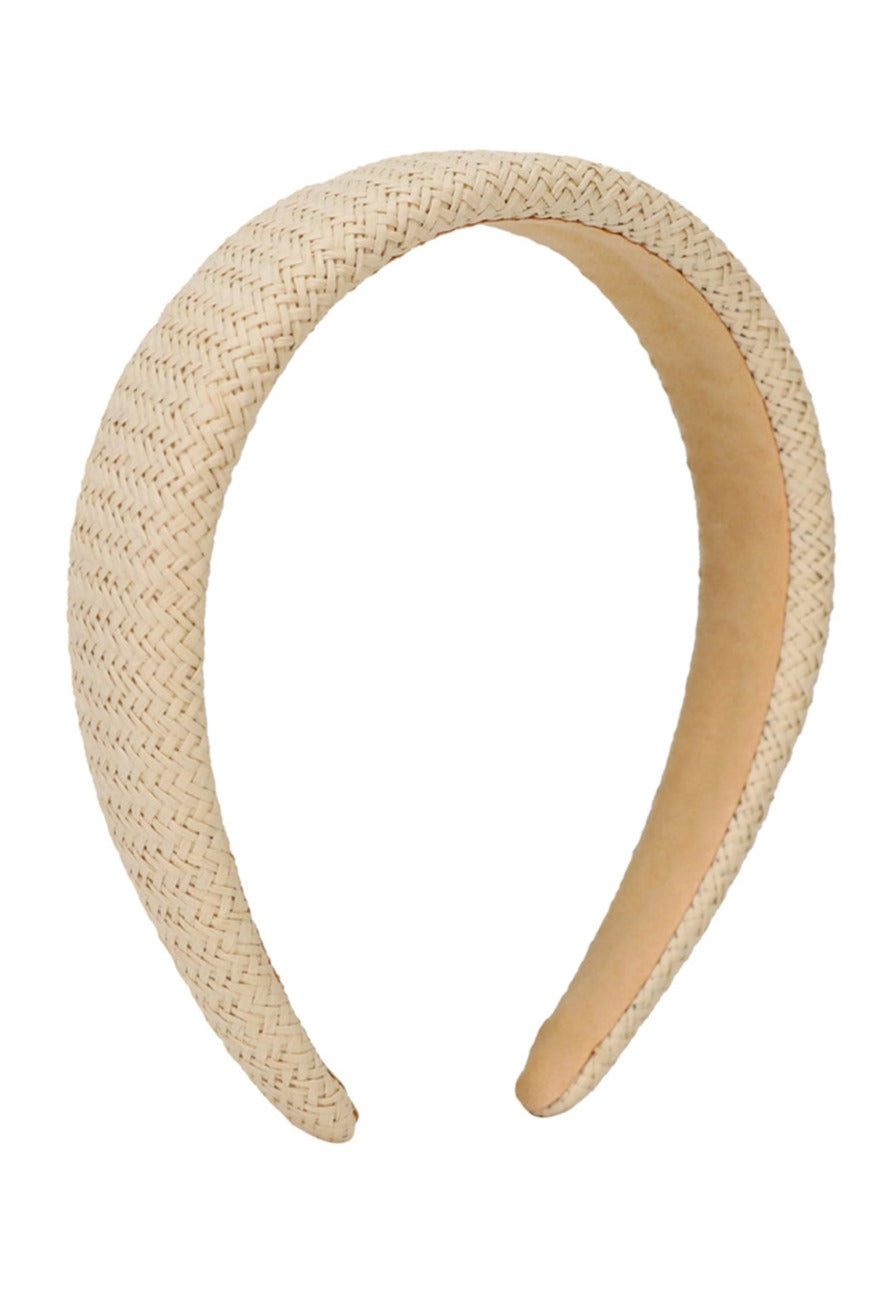 Woven Rounded Headband In Beige | Summer | Hair | Wedding Guest | Occasion | Hair Accessories | Women's Accessories | Women |