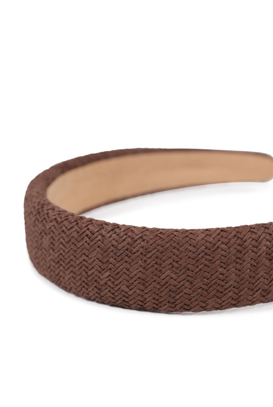 Woven Rounded Headband in Brown | Summer | Hair | Wedding Guest | Occasion | Hair Accessories | Women's Accessories | Women |